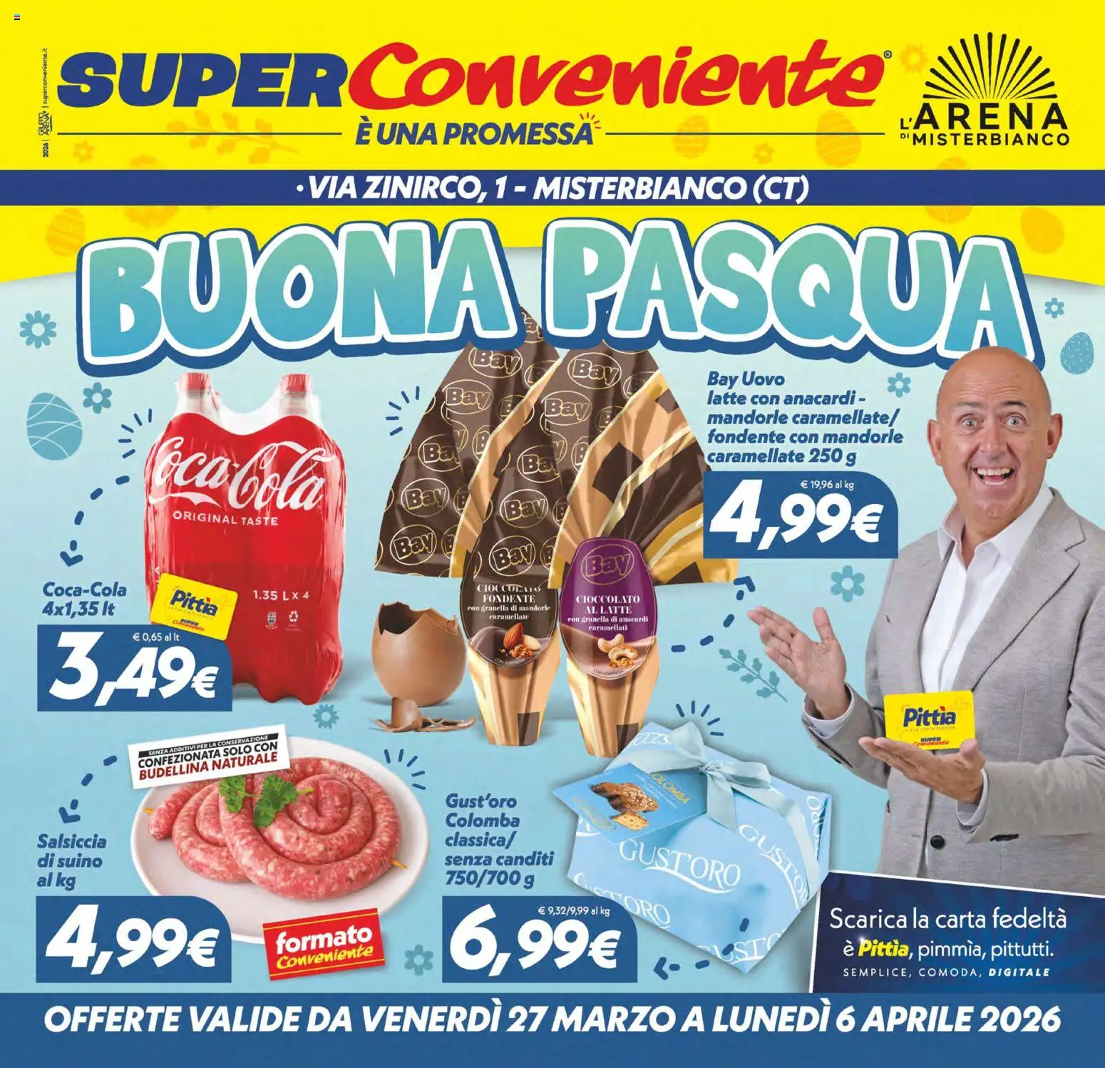 Volantino SuperConveniente del 27.03.2026 | Pagina: 1 | Prodotti: Cioccolato, Suino, Salsiccia, Anacardi