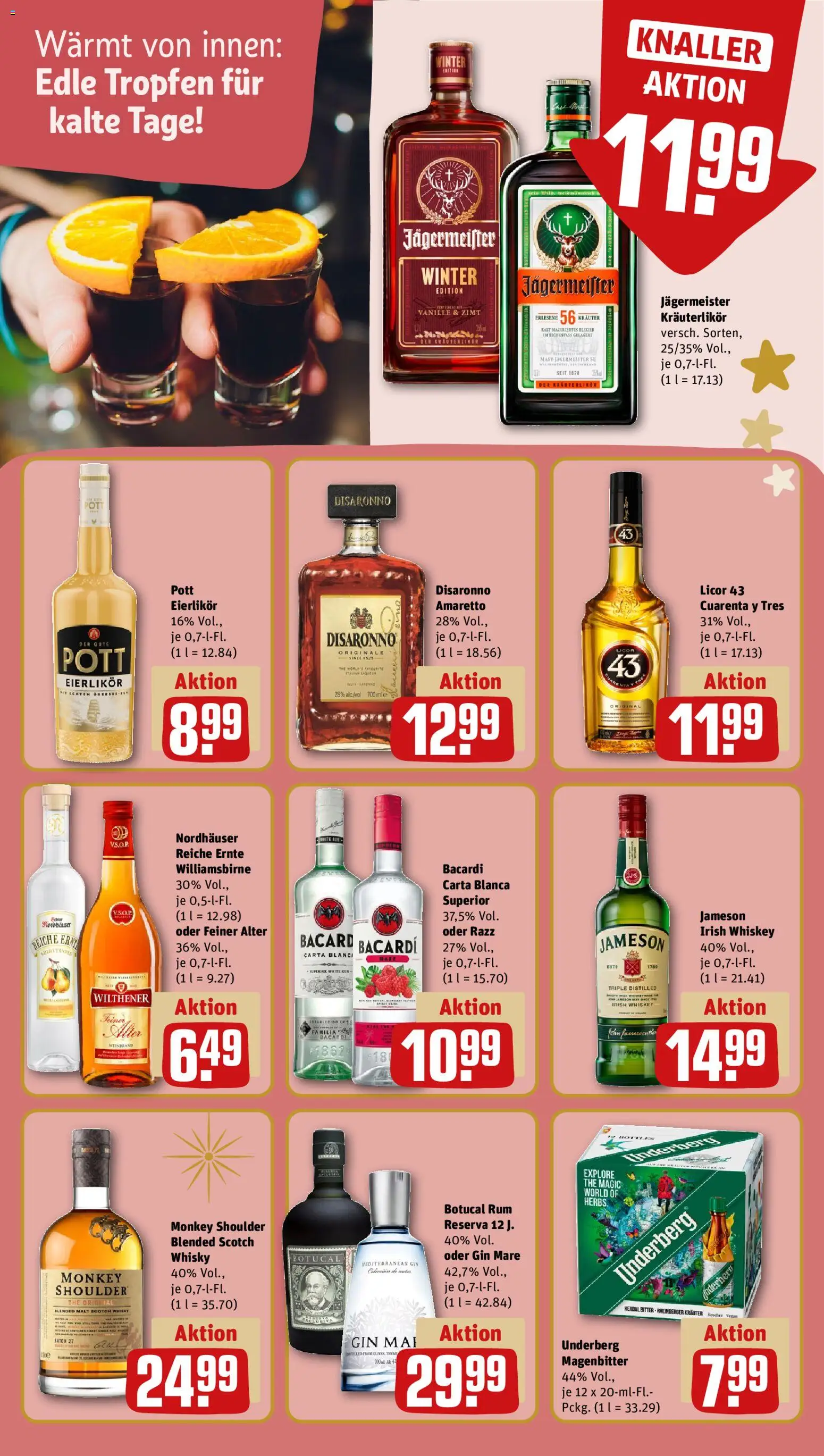 Rewe - Black Friday – gültig ab 24.11.2025 | Seite: 19 | Produkte: Bacardi, Wilthener, Jameson, Jägermeister