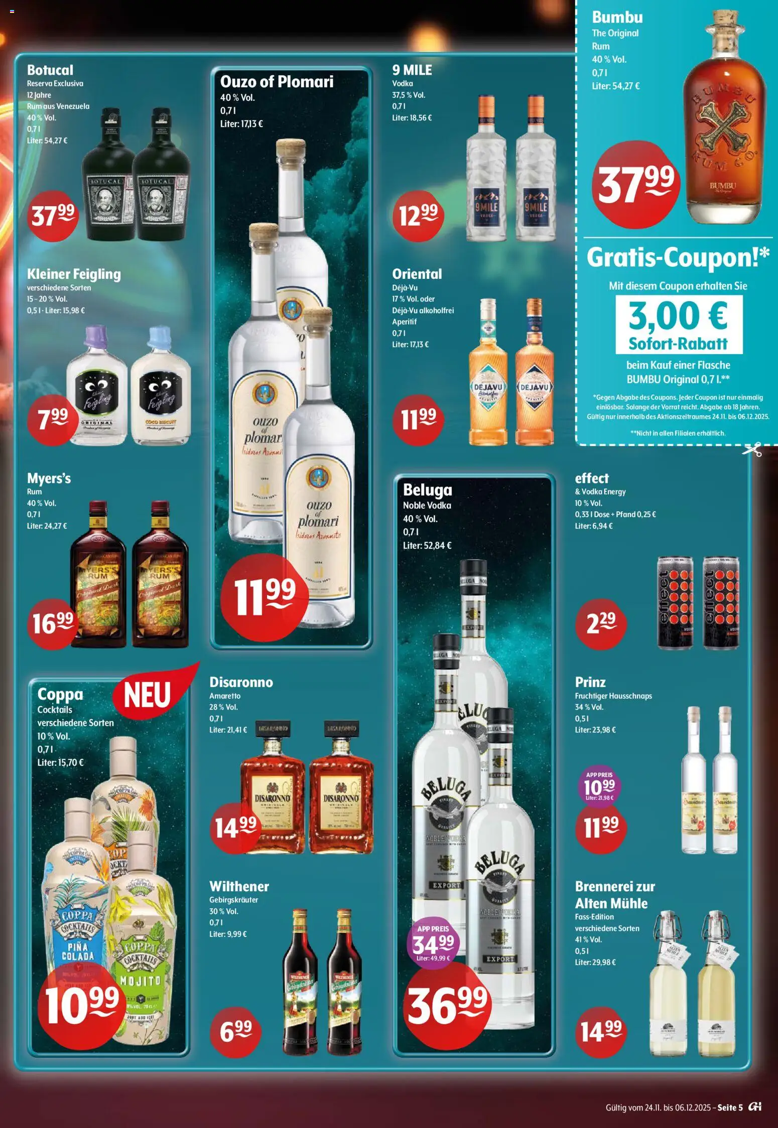 Getränke Hoffmann - Nordrhein - Westfalen – gültig ab 24.11.2025 | Seite: 5 | Produkte: Mühle, Energy, Wilthener, Vodka