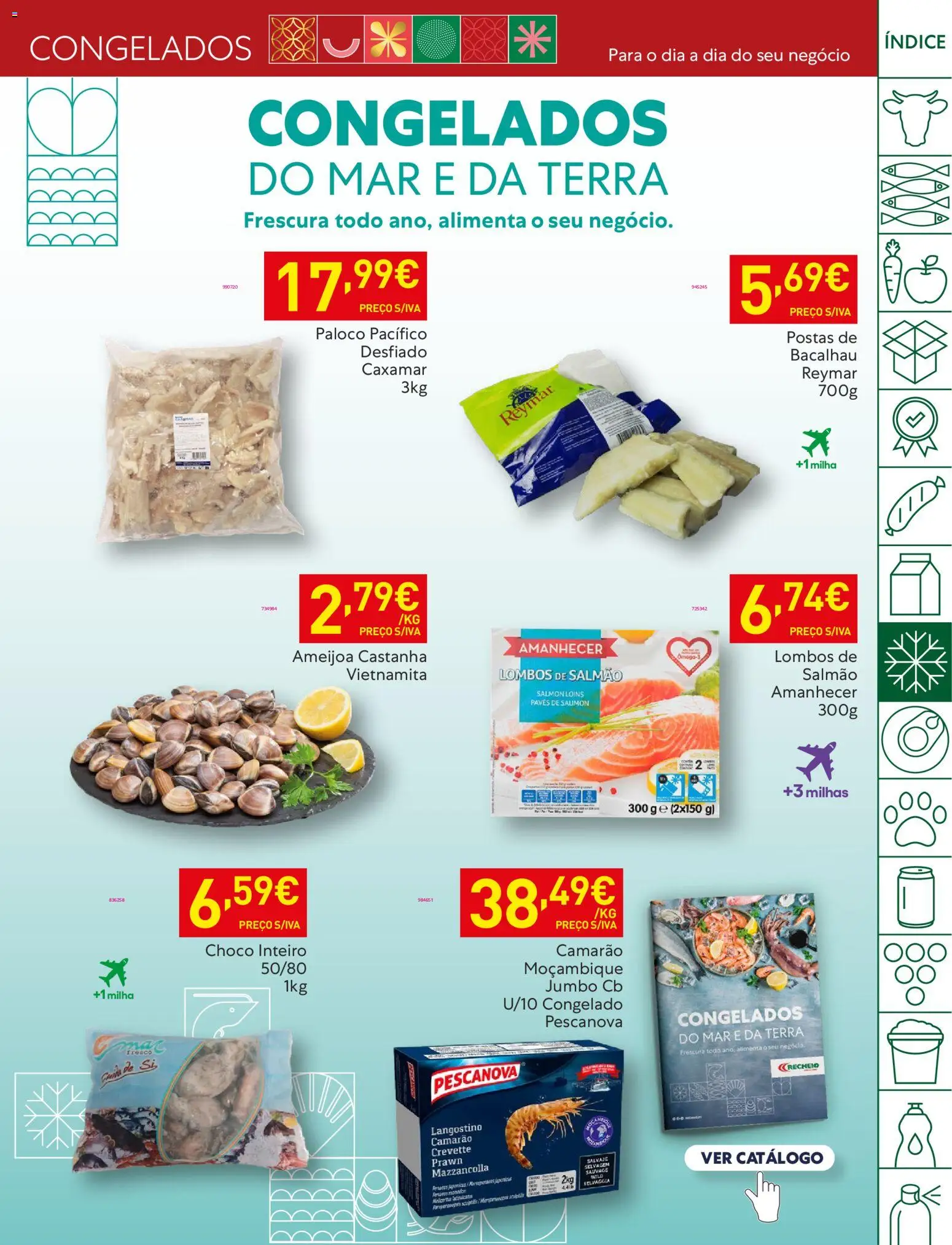Recheio folheto │ válido de 11.11.2025 | Página: 15 | Produtos: Bacalhau, Camarão, Salmão