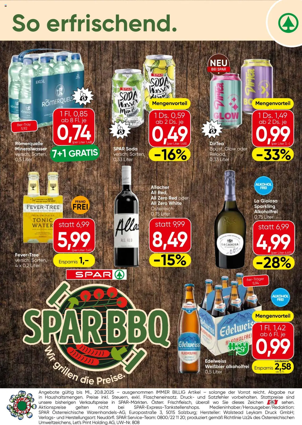 Spar Grillen - Niederösterreich gültig ab 24.07.2025 | Seite: 4 | Produkte: Wasser