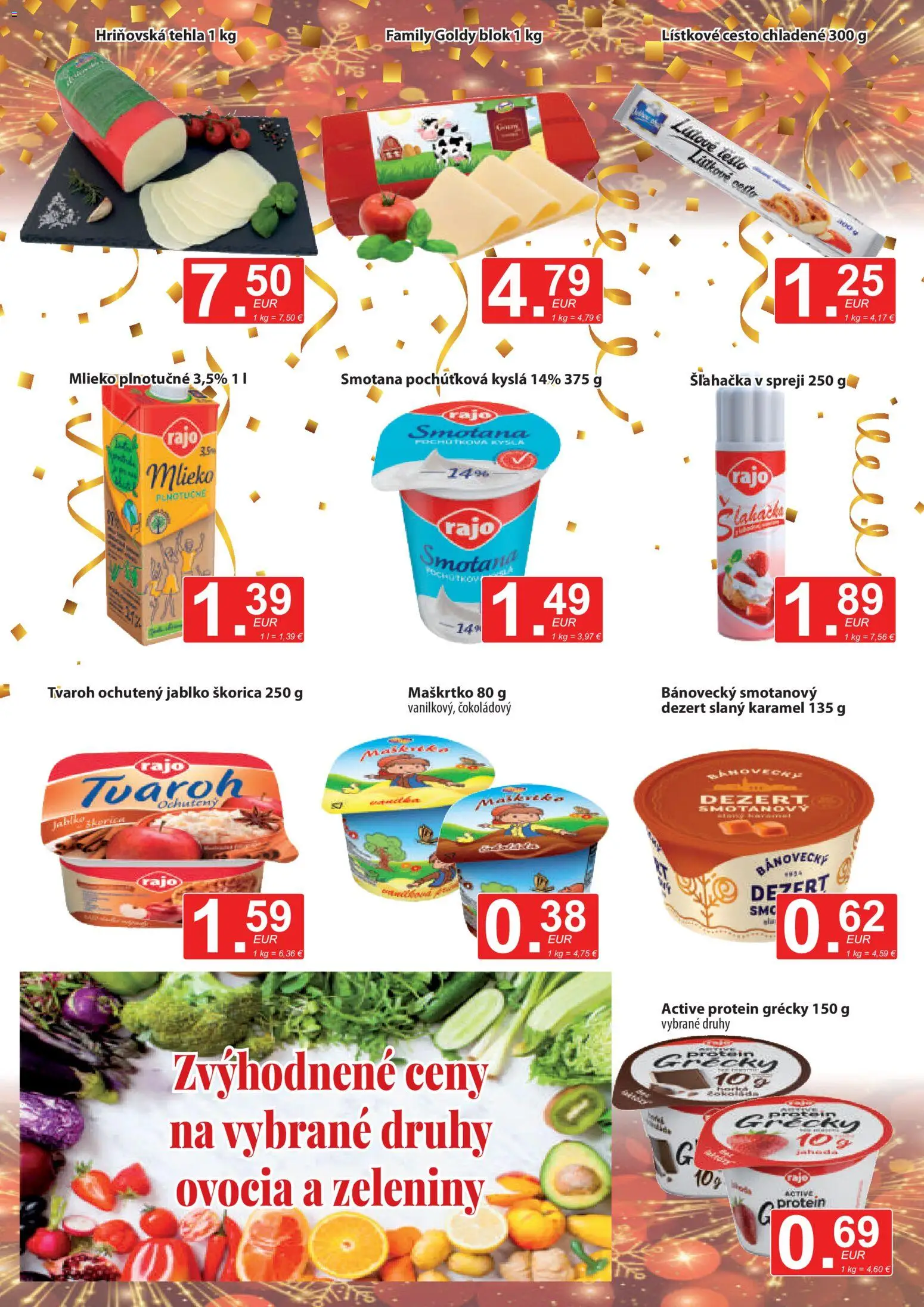 Nové CBA Verex akcie – leták je platný od 15.12.2025 | Strana: 5 | Produkty: Mlieko, Smotana, Lístkové cesto, Tvaroh