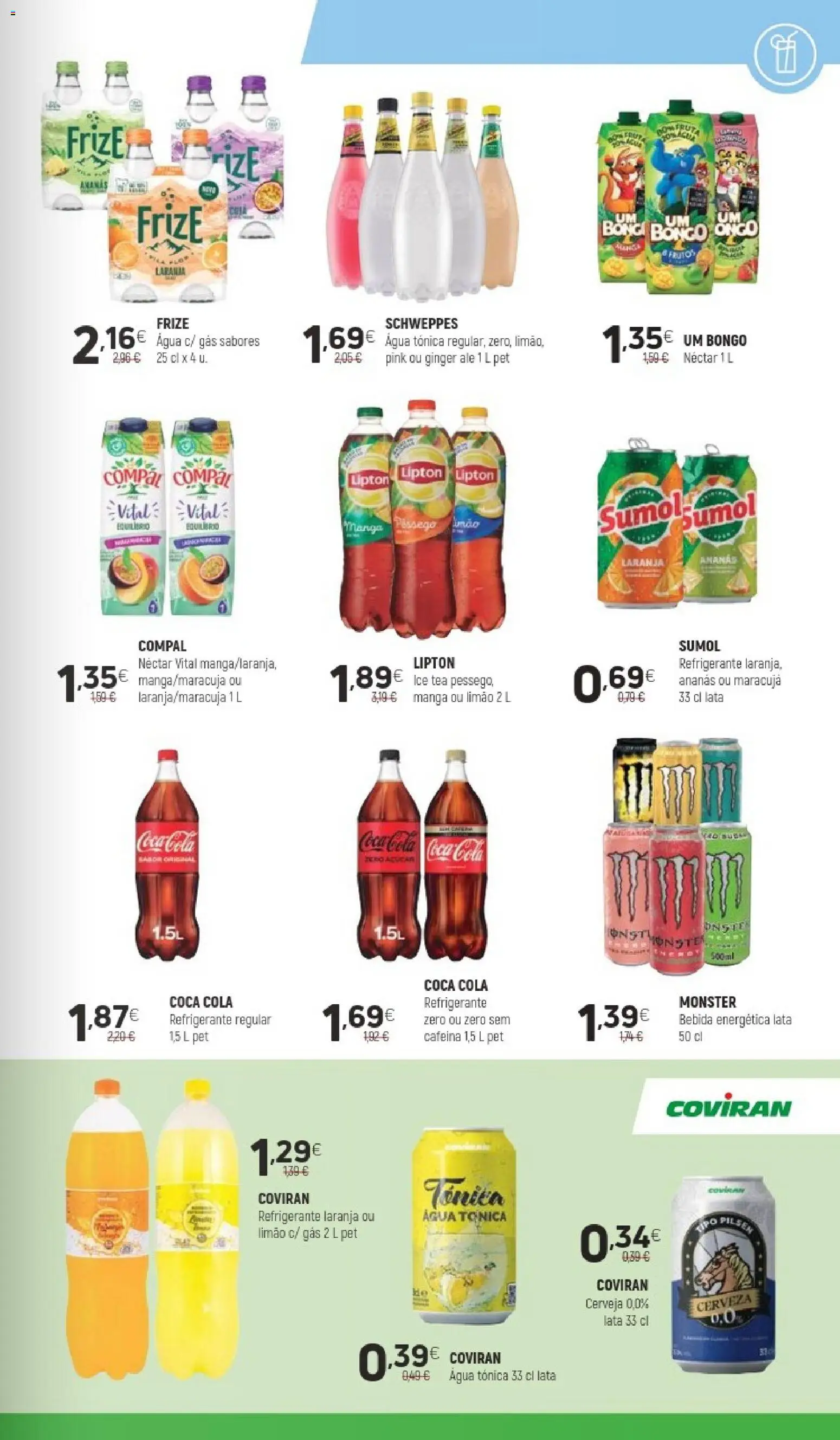 Coviran folheto │ válido de 10.03.2026 | Página: 15 | Produtos: Agua, Refrigerante, Cerveja, Bebida