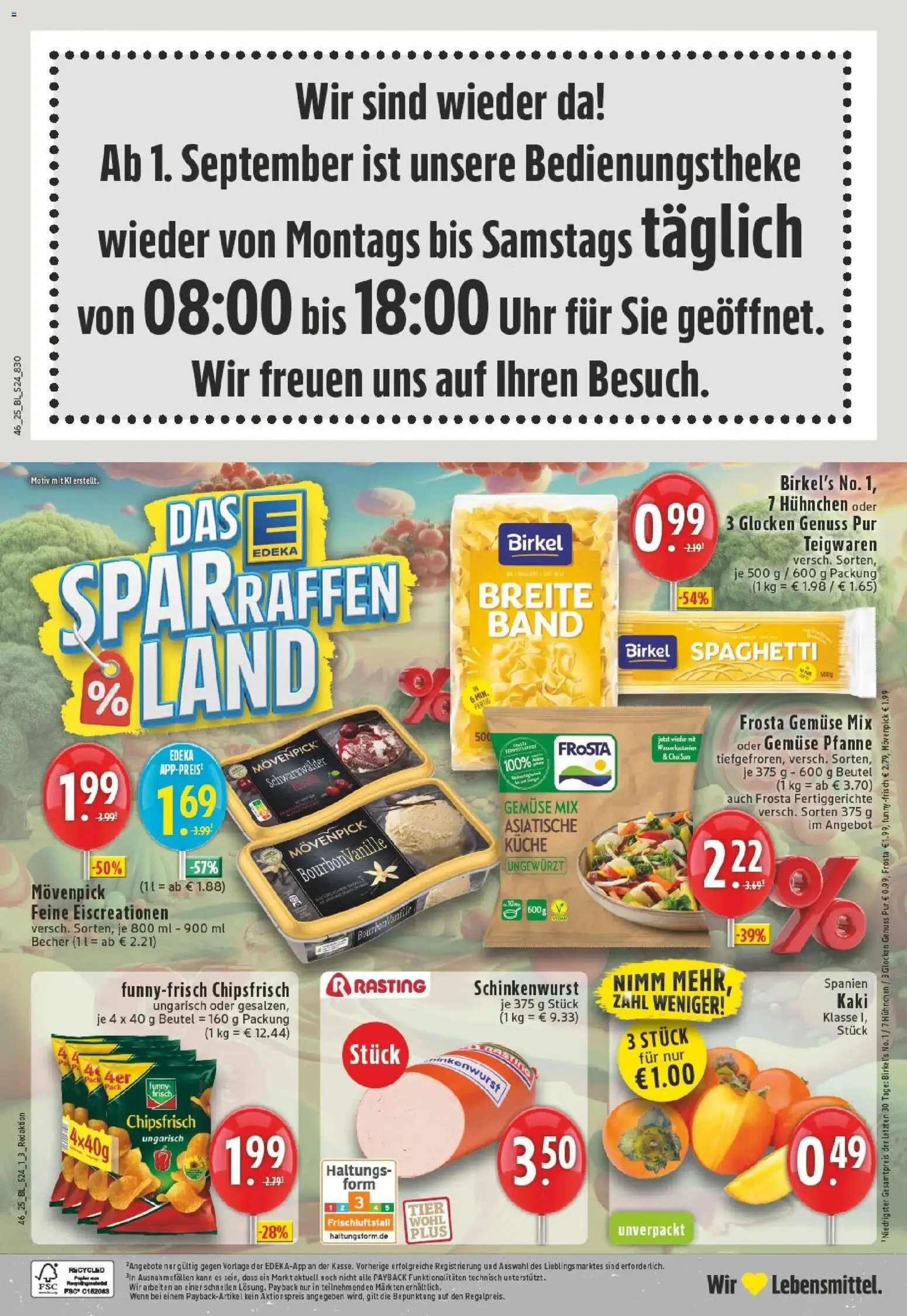Edeka prospekt Köln	 – gültig ab 10.11.2025 | Seite: 24 | Produkte: Funny frisch, Gemüse, Kaki, Chips