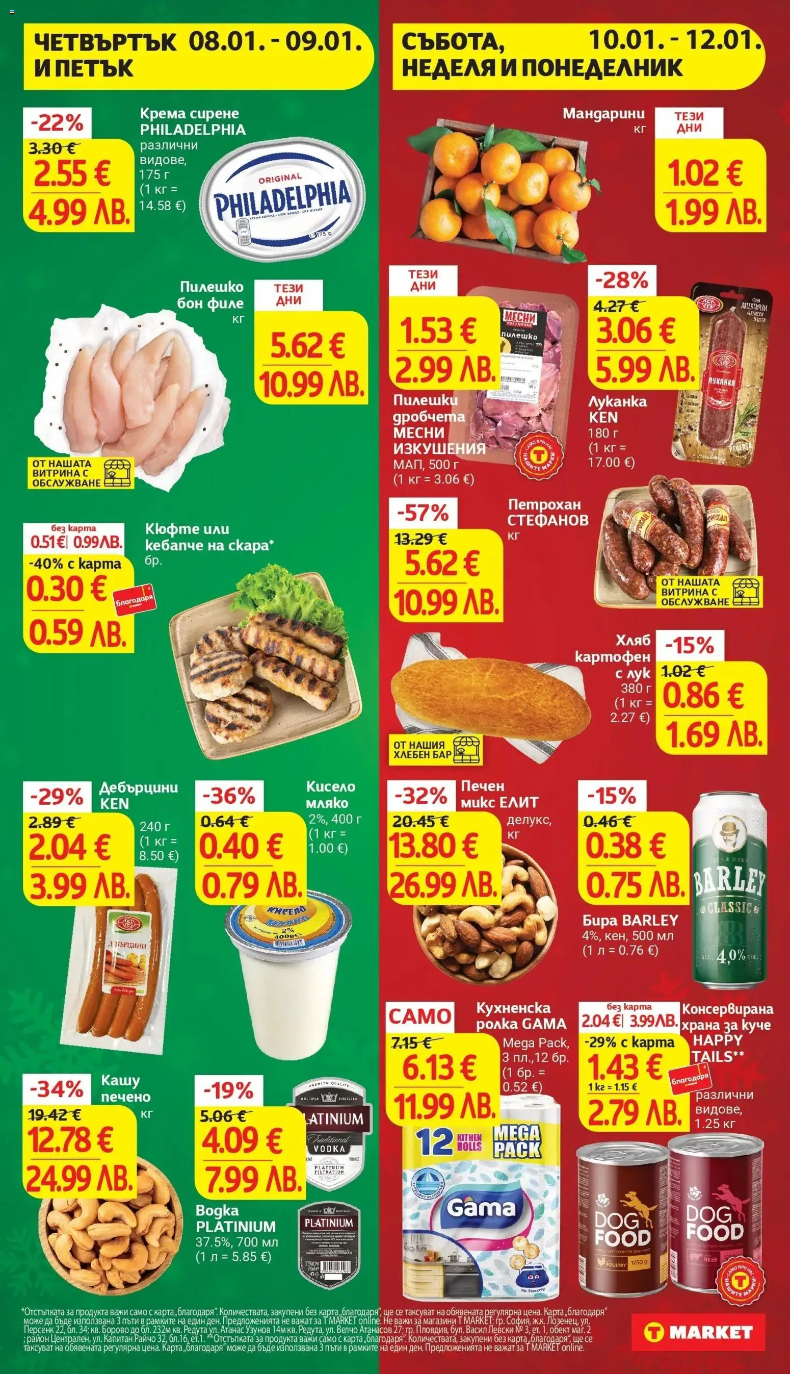 {H1} | Страница: 32 | Продукти: Кисело мляко, Бира, Мандарини, Филе