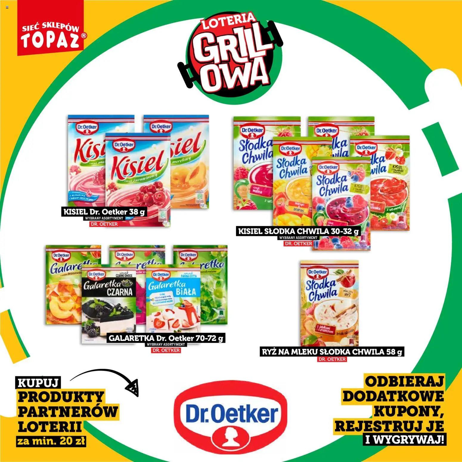 Topaz gazetka - Kupuj, Grilluj I Wygrywaj od 20.04.2026 | Strona: 16 | Produkty: Galaretka, Grill, Ryż