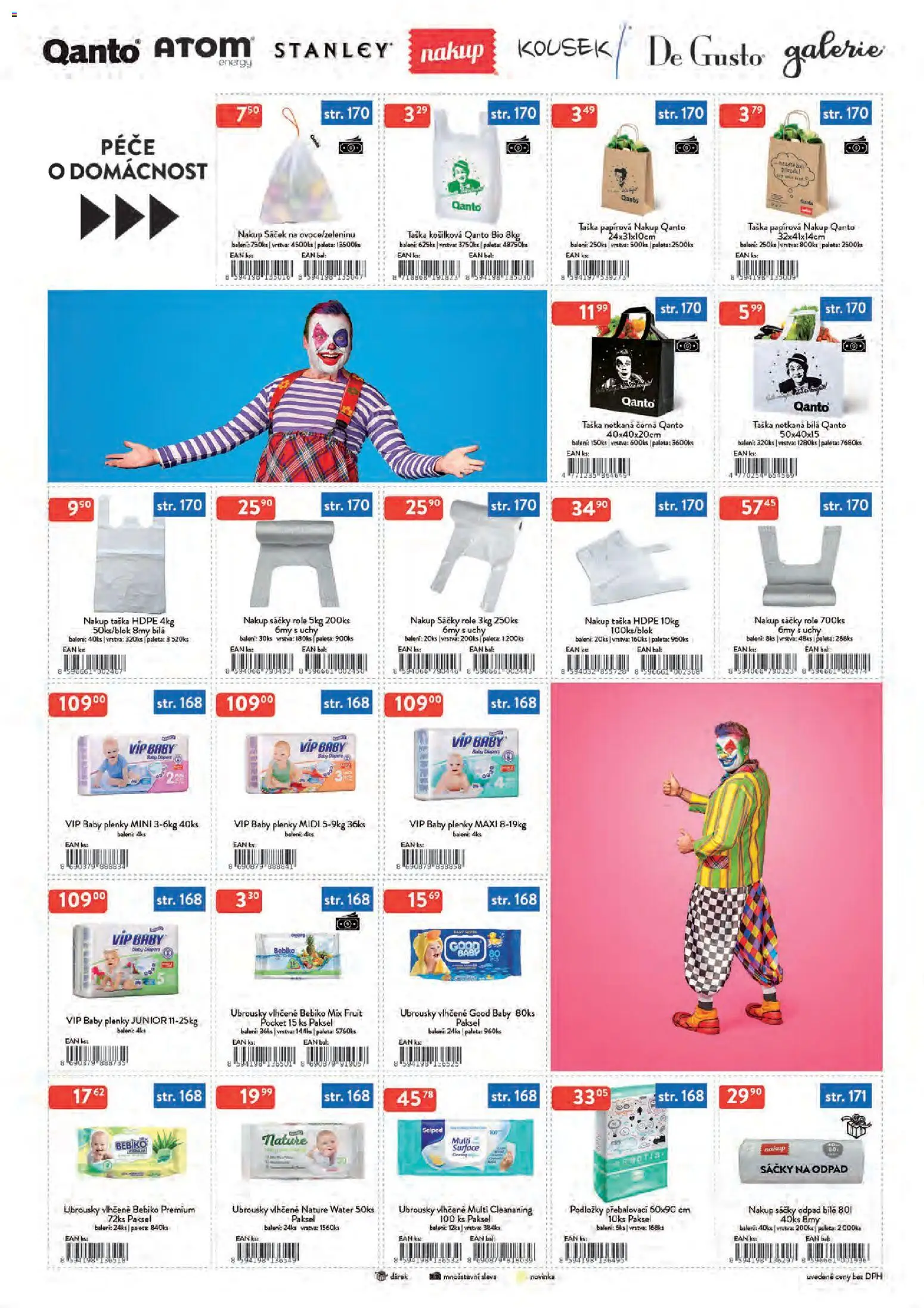 Astur & Qanto leták - Velkoobchod 05/2026 od 01.05.2026 | Strana: 9 | Produkty: Ubrousky, Taška, Plenky, Sáček