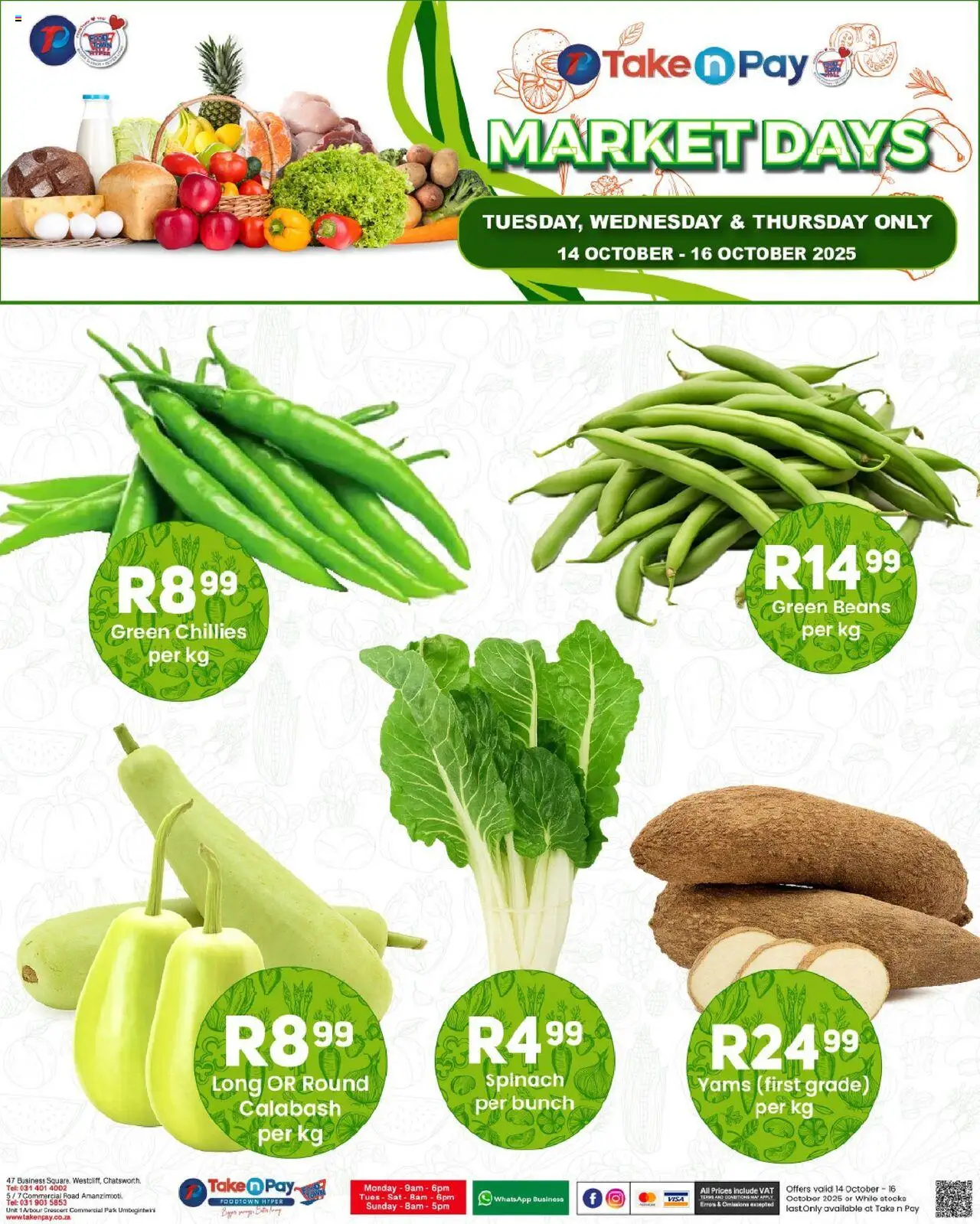 New Take n Pay catalogue – valid from 14.10.2025 | Page: 1 | Products: Beans