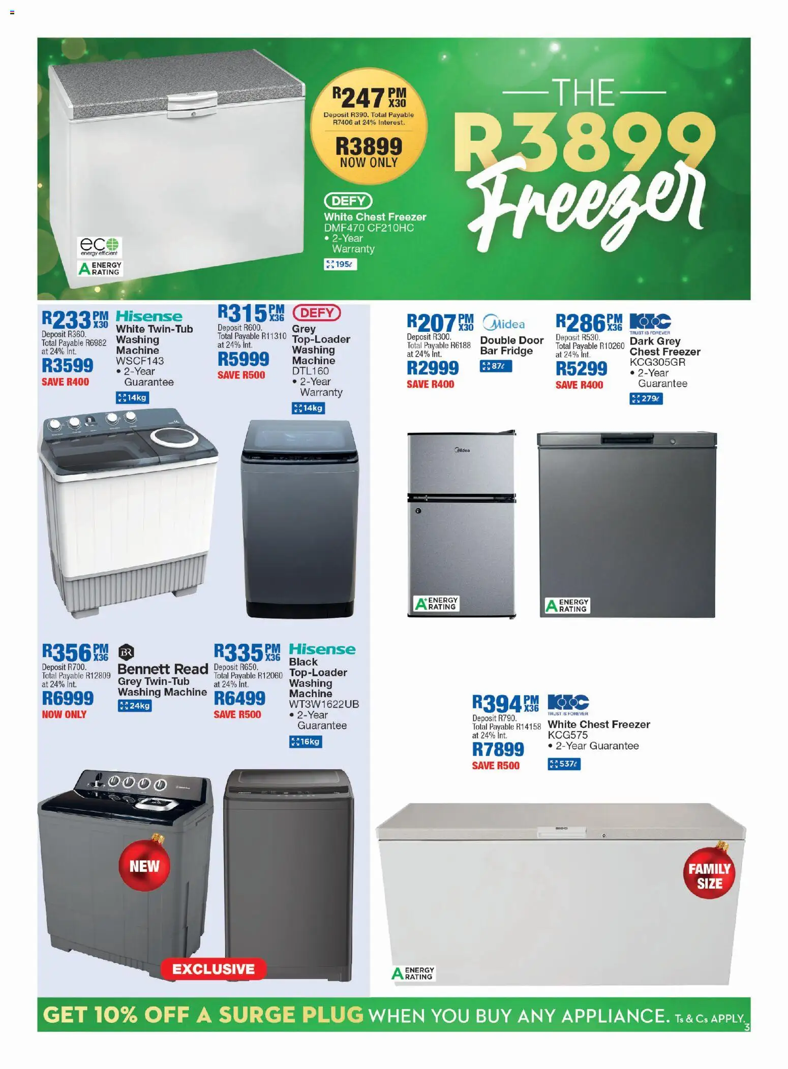 New OK Furniture catalogue – valid from 03.11.2025 | Page: 3 | Products: Freezer, Washing machine, Fridge, Chest freezer