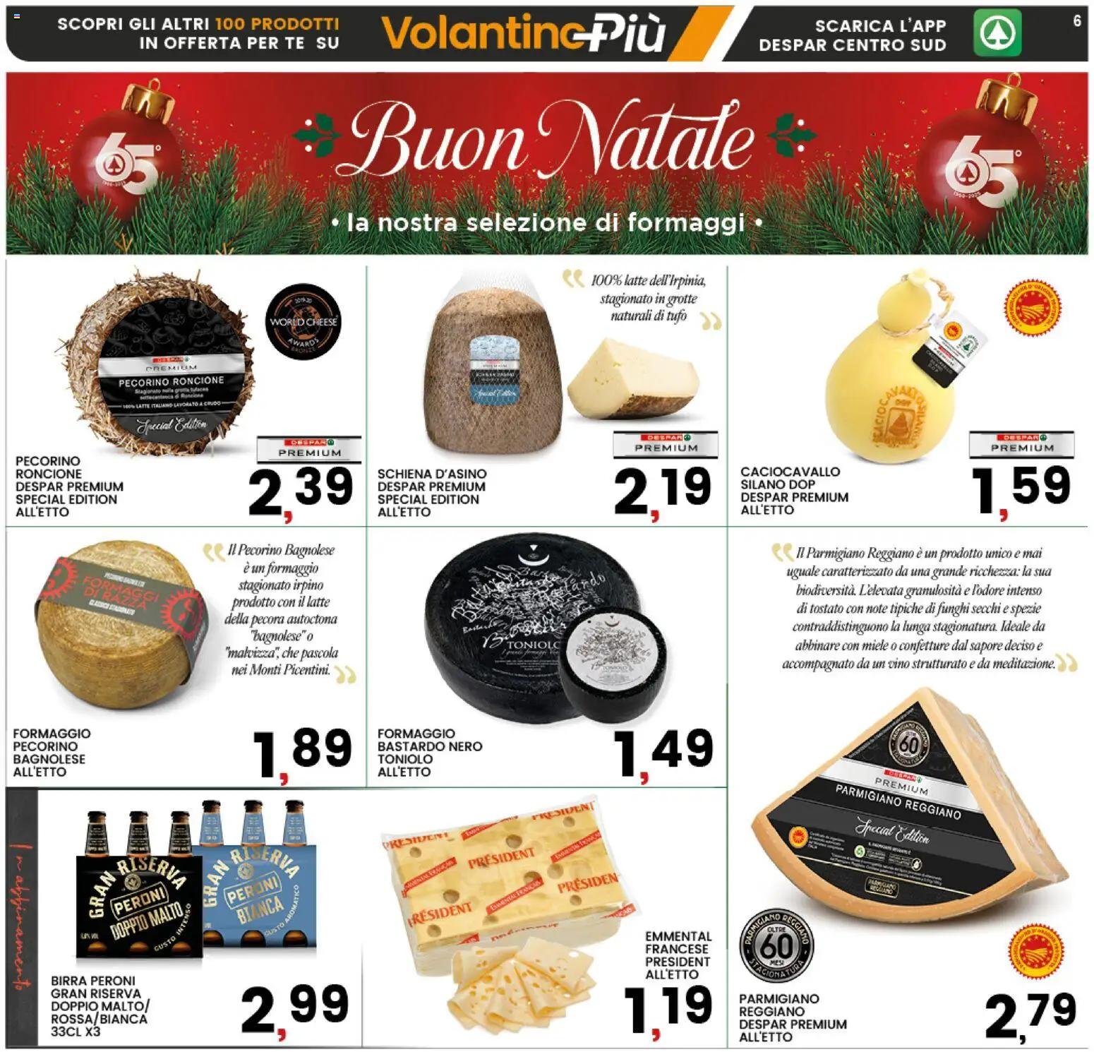 Volantino Interspar del 11.12.2025 | Pagina: 6 | Prodotti: Birra, Latte, Parmigiano reggiano, Parmigiano