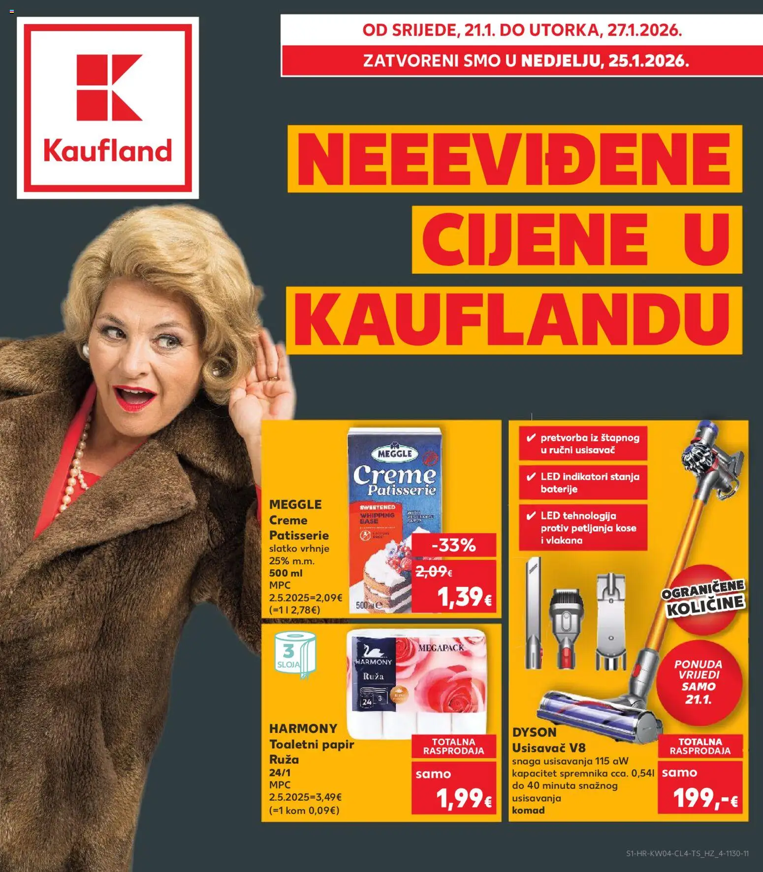 Kaufland katalog | vrijedi od 21.01.2026 | Stranica: 1 | Proizvodi: Usisavač, Toaletni papir, Baterije