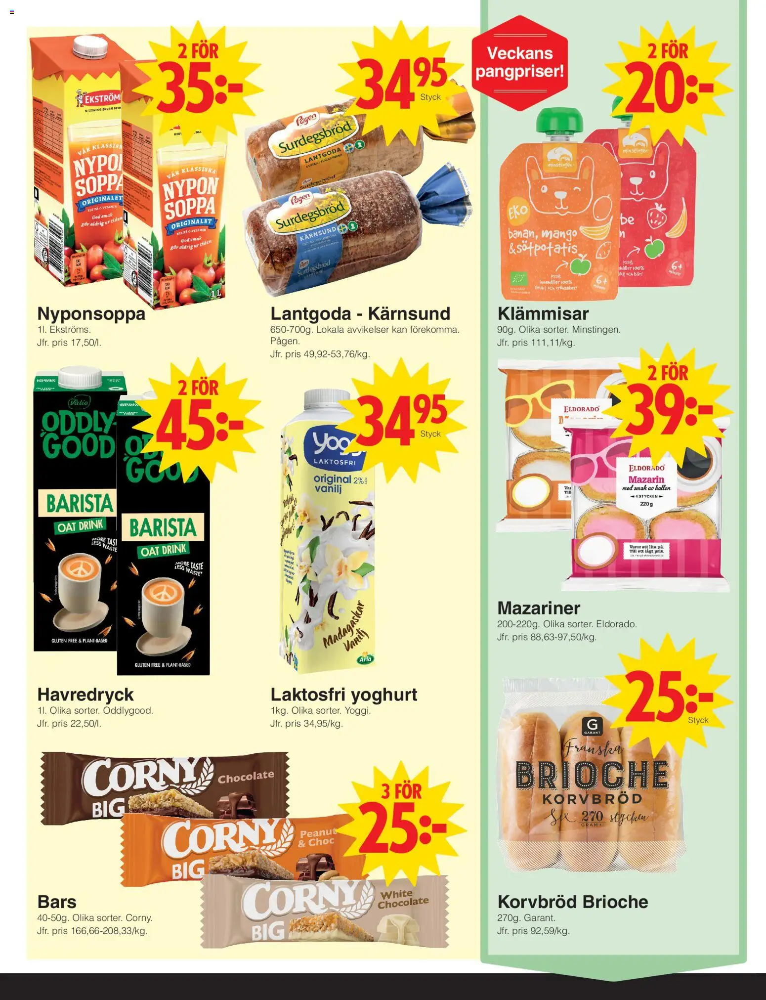 Matöppet reklamblad aktuell från 16.02.2026 | Sida: 2 | Produkter: Havredryck, Yoghurt, Sötpotatis, Soppa