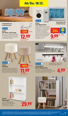 Lidl - Prospekt ab 15.12.2025 gültig | Seite: 49 | Produkte: Bücherregal, Batterien, Tür, Wecker