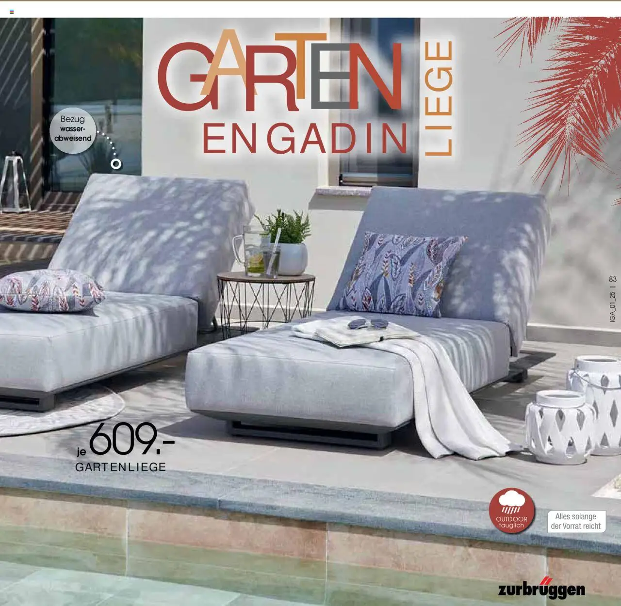 Zurbrüggen Garten Trends 2025 - gültig ab dem 18.02.2025 | Seite: 83 | Produkte: Liege, Wasser