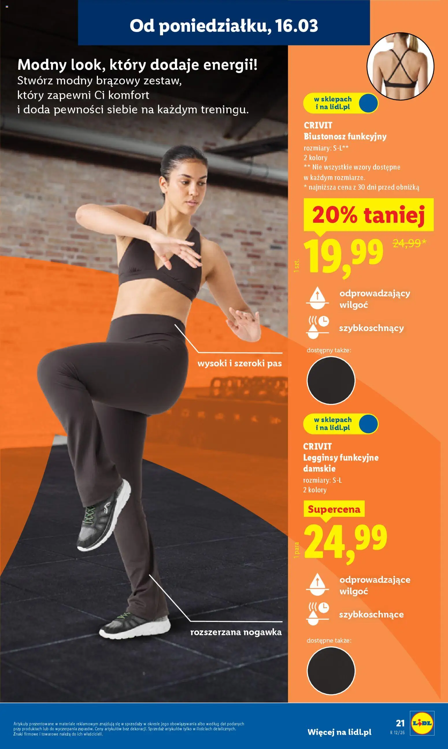 Lidl Katalog od 16.03.2026 | Strona: 27 | Produkty: Biustonosz, Legginsy