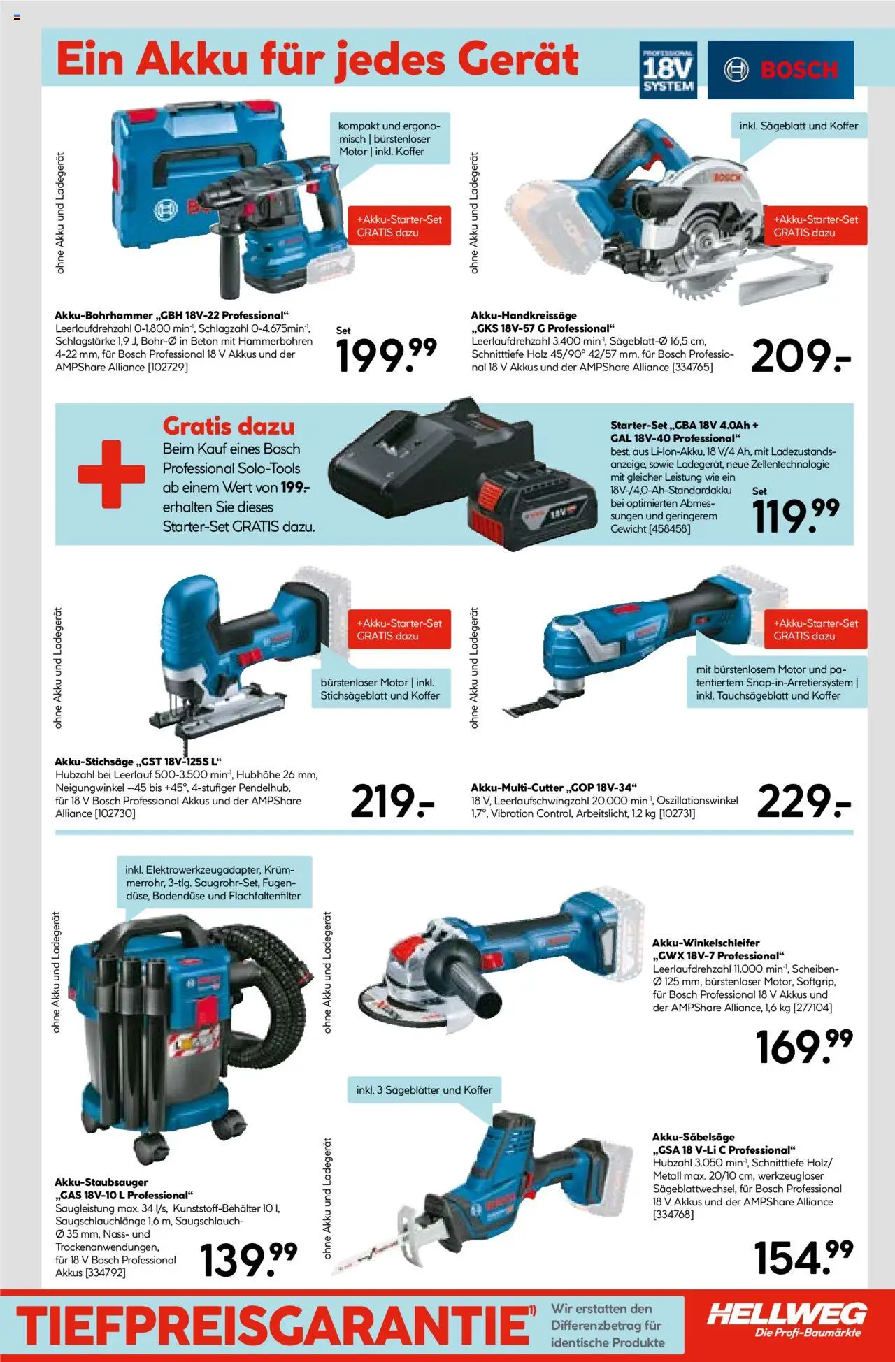 Hellweg Prospekt – gültig ab 08.09.2025 | Seite: 17 | Produkte: Bosch, Gewicht, Koffer, Ladegerät