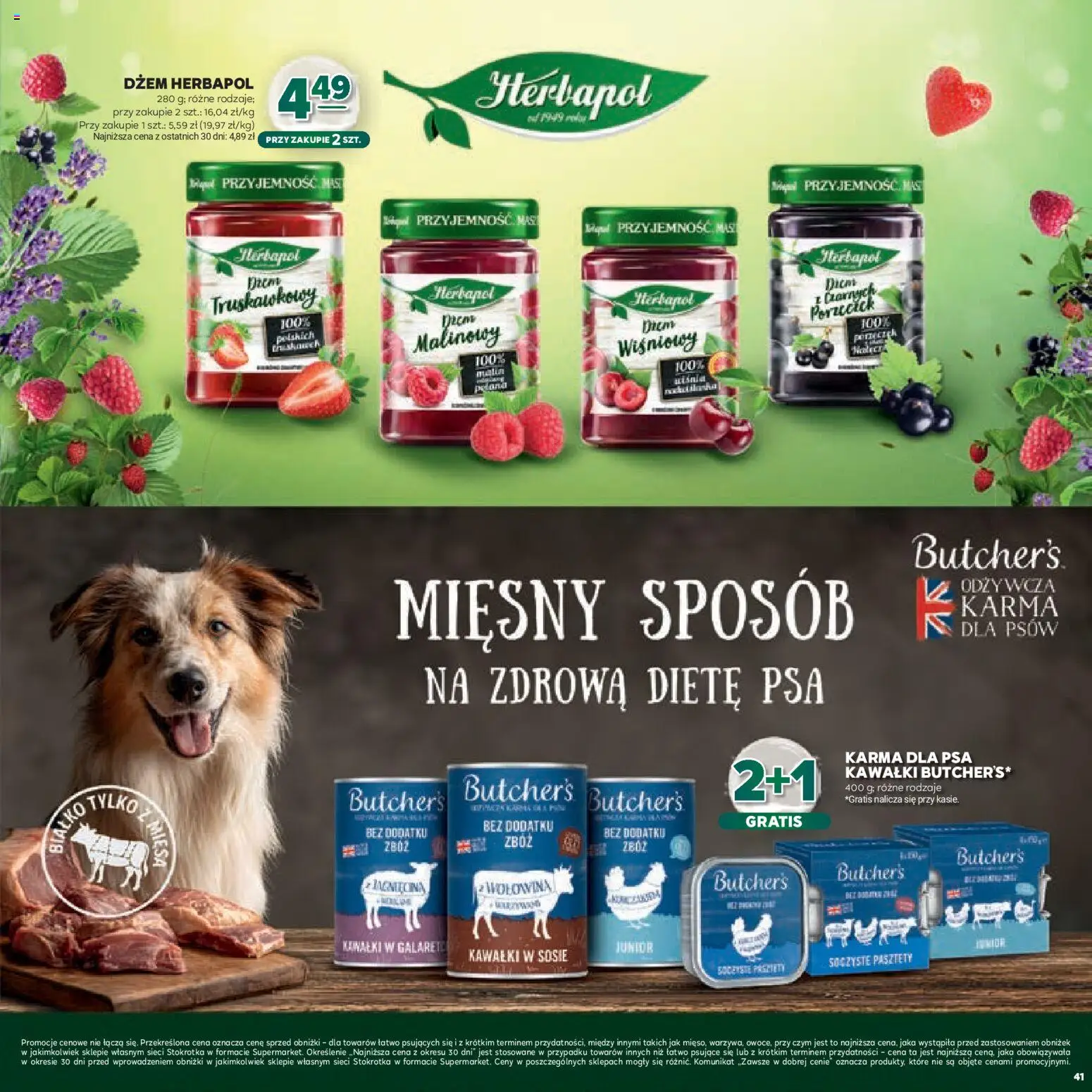 Stokrotka Gazetka - Boże Narodzenie od 11.12.2025 | Strona: 41 | Produkty: Stokrotka, Dżem, Karma dla psa, Wołowina