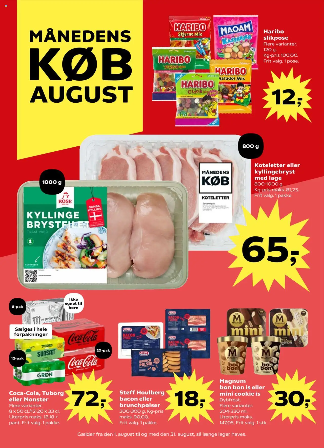 Kvickly Tilbudsavis gyldig fra 22.08.2025 | Side: 8 | Produkter: Koteletter, Coca Cola, Cola, Bacon
