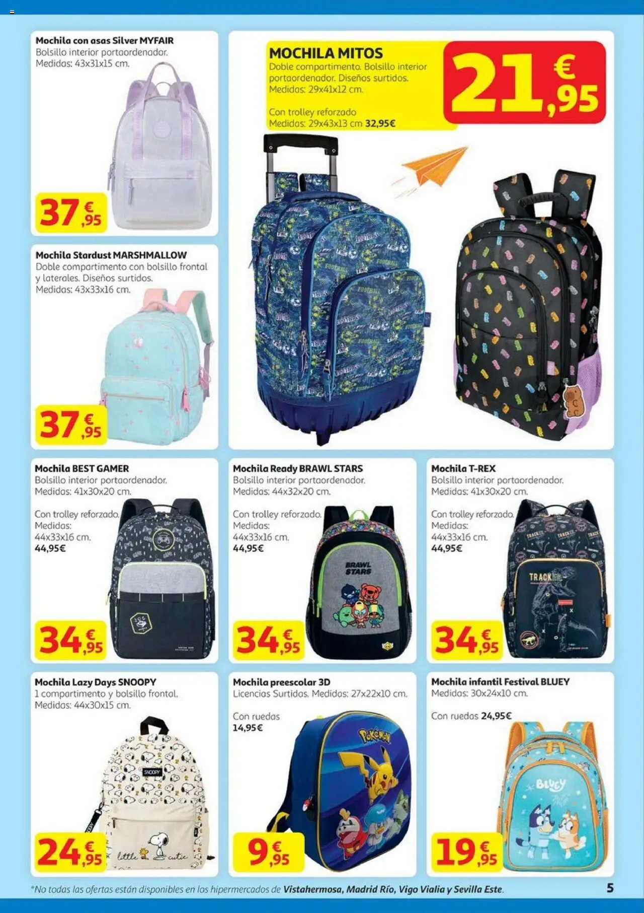 Alcampo - HG Madrid Unificado  │ válido desde el 14.08.2025 | Página: 5 | Productos: Mochila
