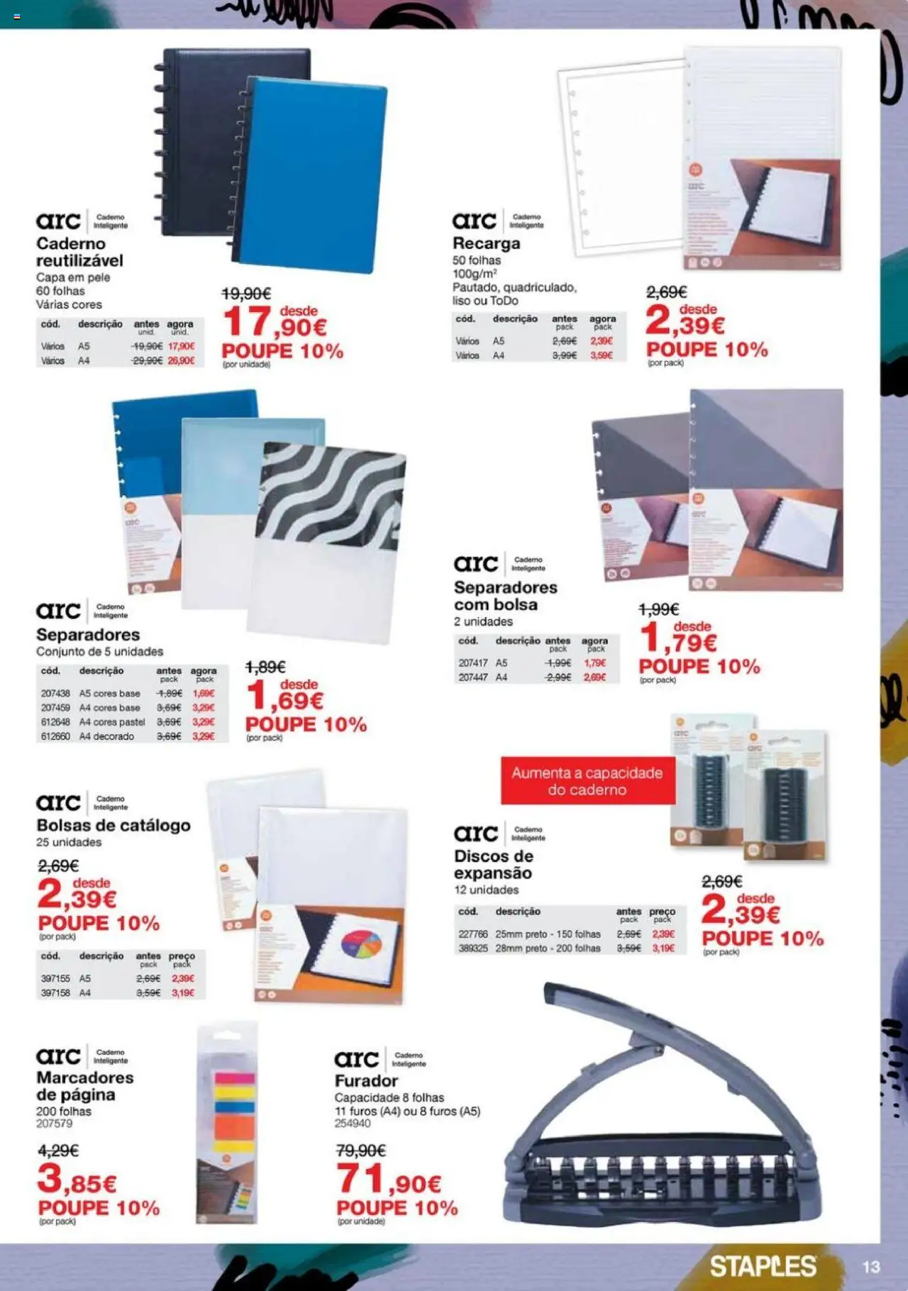 Staples - Agendas 2026 │ válido de 13.10.2025 | Página: 13 | Produtos: Caderno, Bolsa, Base