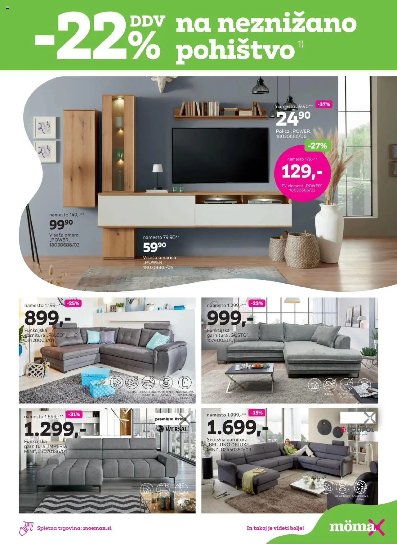 Mömax katalog │ velja od 18.08.2025 | Stran: 3 | Izdelki: Tv, Pohištvo, Omara, Sedezna garnitura