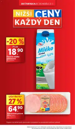 Lidl leták od 24.07.2025 | Strana: 4 | Produkty: Mléko polotučné, Mléko, Pikok
