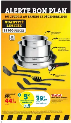Super U - Prévisualisation de Super U catalogue valide à partir de 09.12.2025 | Page: 2 | Produits: Casseroles, Tefal