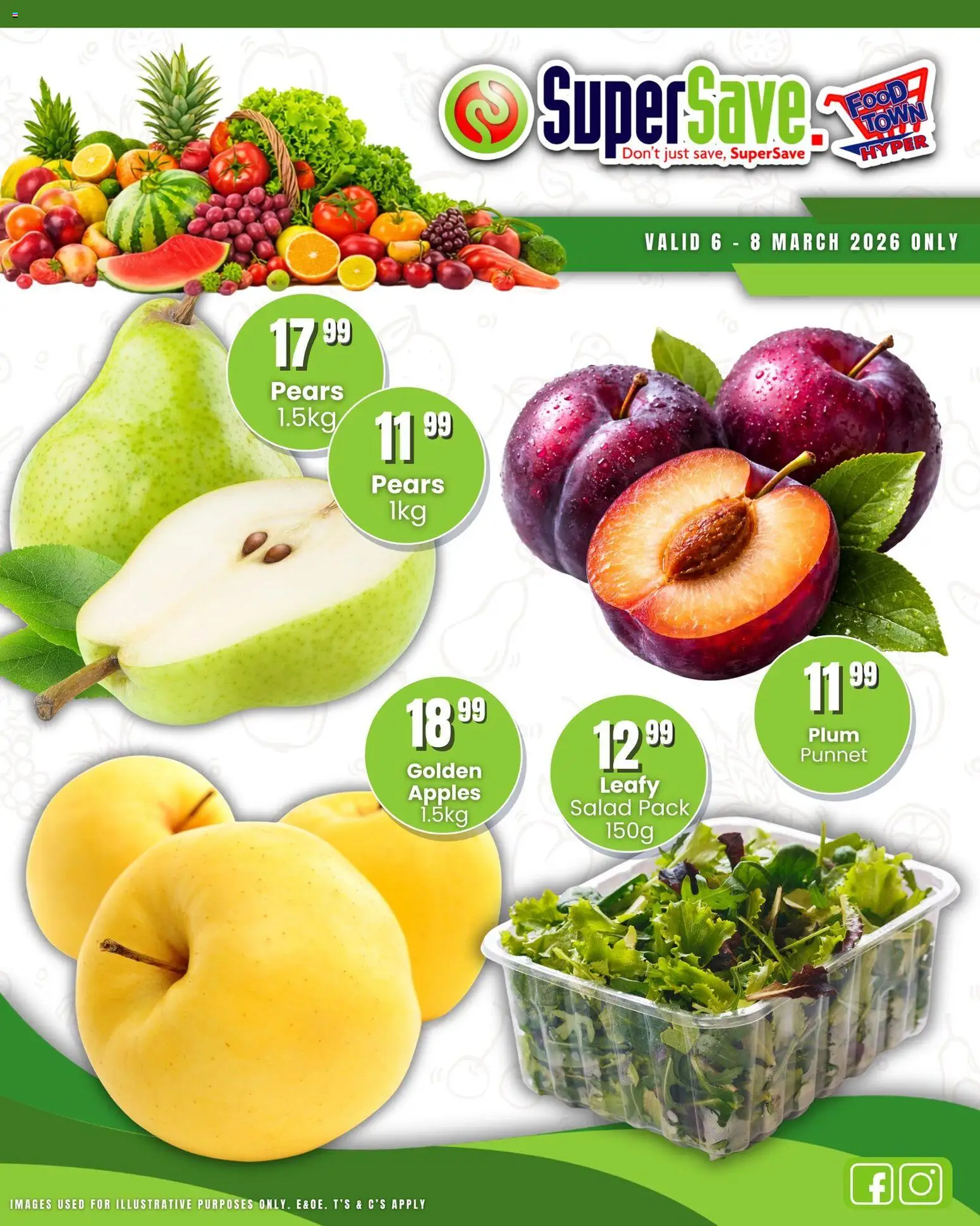 New Super Save catalogue – valid from 06.03.2026 | Page: 4 | Products: Pears, Apples, Salad
