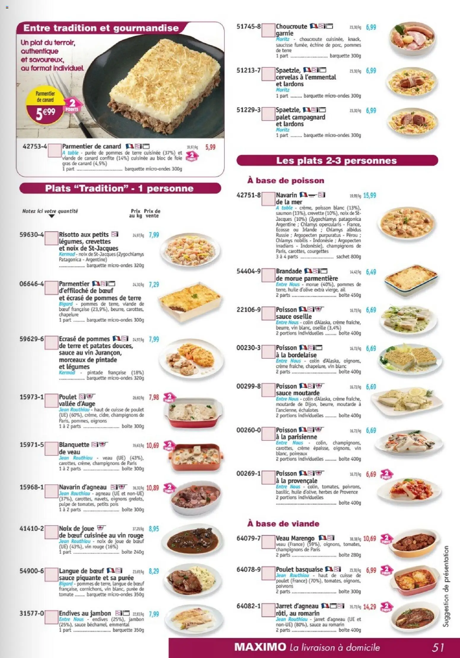 {H1} | Page: 51 | Produits: Ail, Table, Morue, Saumon