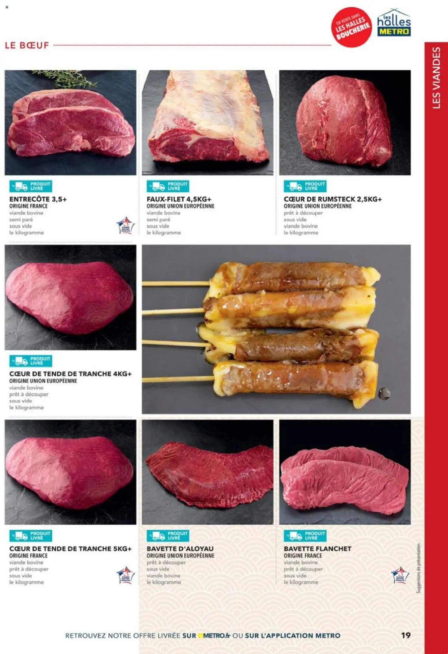{H1} | Page: 19 | Produits: Entrecôte, Bavette, Rumsteck, Livre