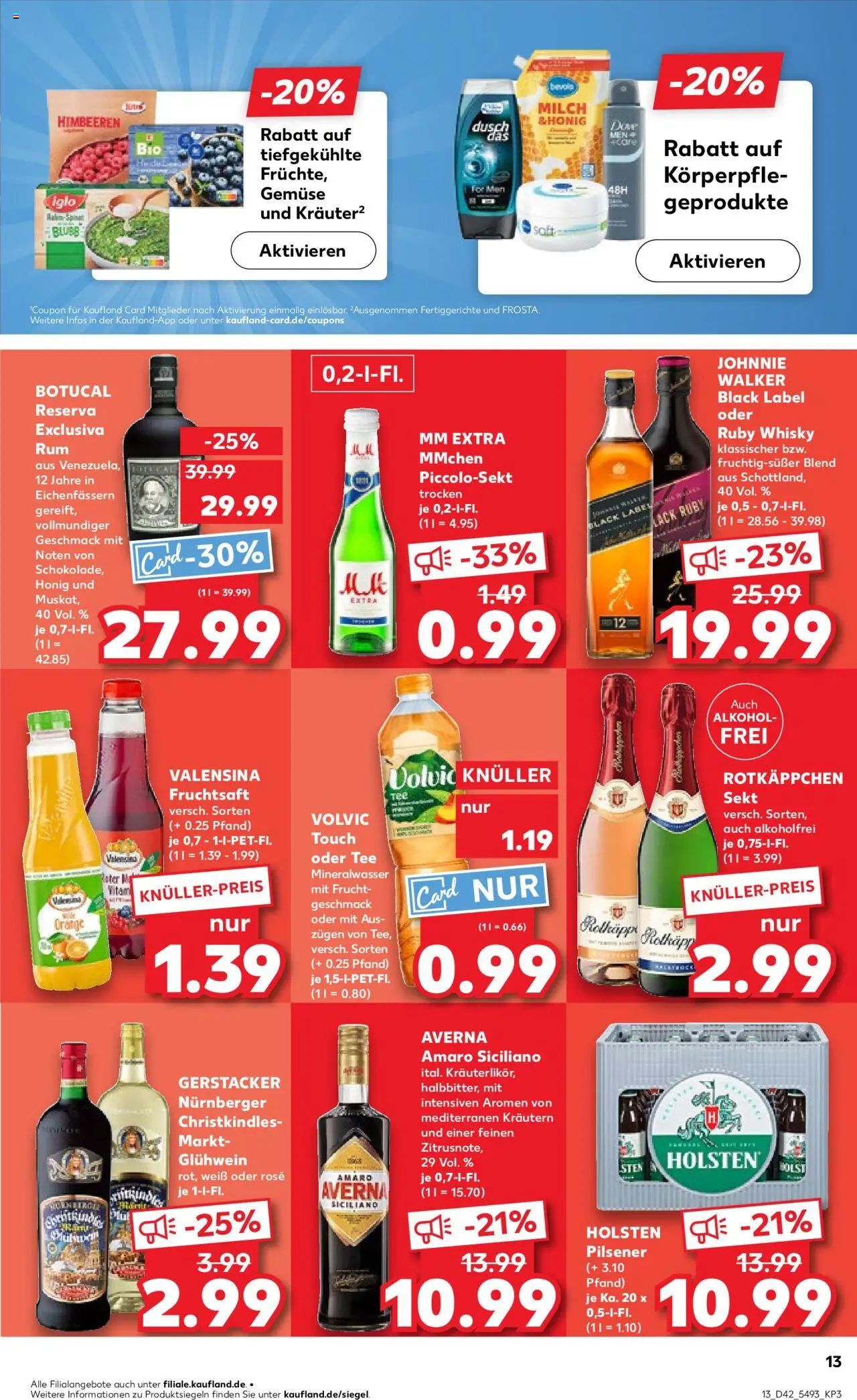 Kaufland prospekt Stuttgart	 – gültig ab 16.10.2025 | Seite: 13 | Produkte: Whisky, Sekt, Gemüse, Fertiggerichte