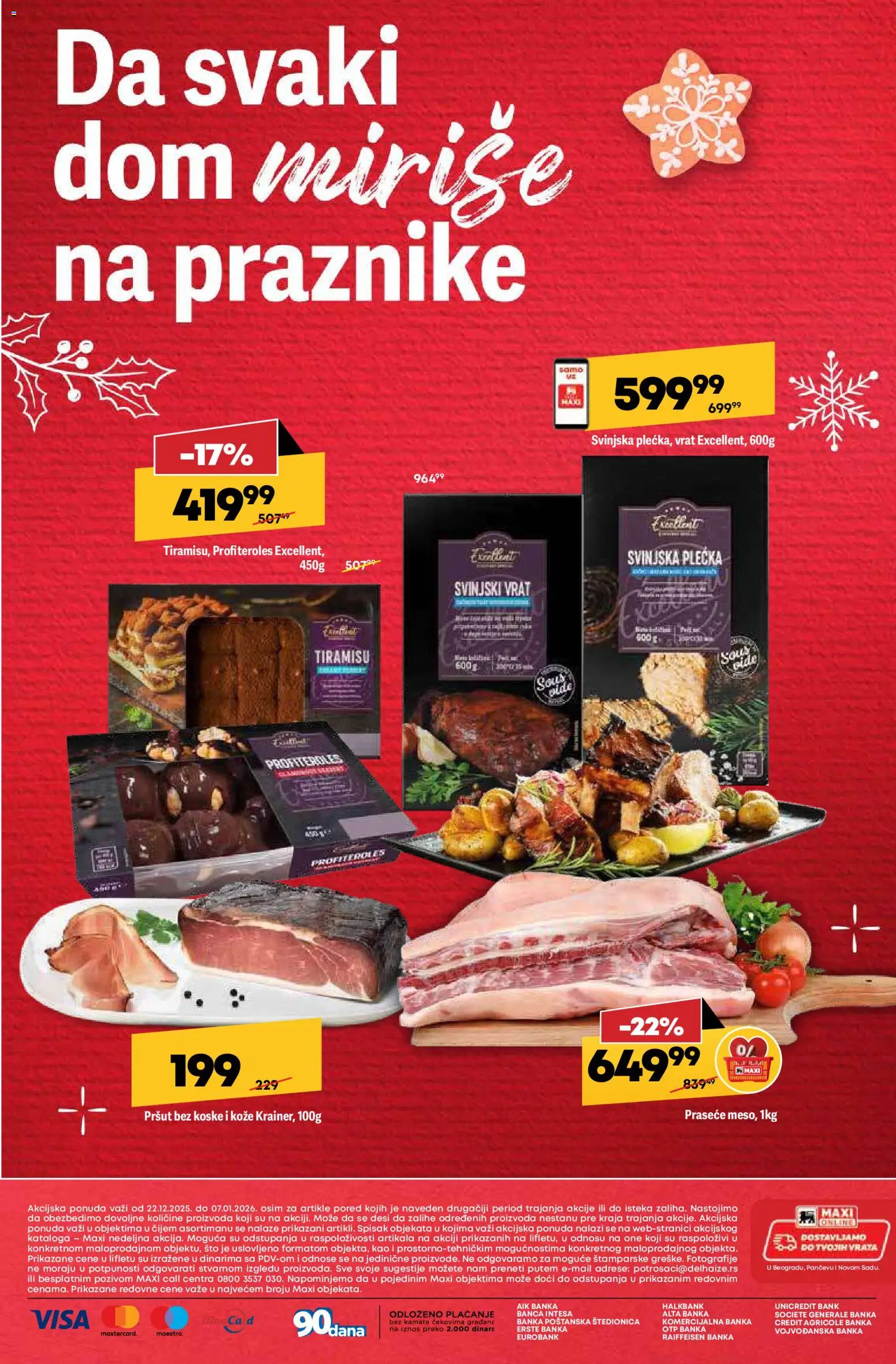 Mega Maxi katalog - važi od 22.12.2025 | Strana: 8 | Proizvode: Pršut, Sto, Vrata, Svinjski vrat