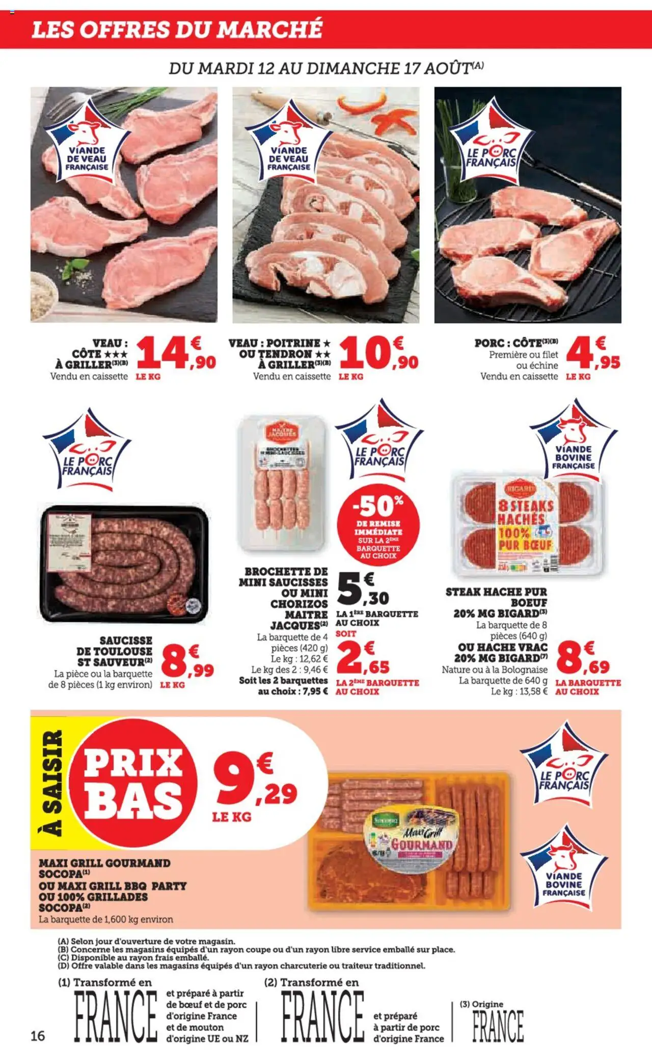  | Page: 16 | Produits: Ricard, Saucisse, Viande, Viande bovine