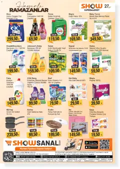 27.02.2026 tarihinden itibaren geçerli olan Show Market kataloğu önizlemesi | Sayfa: 4 | Ürünler: Şampuan, Sabun, Deterjan, Kağıt havlu