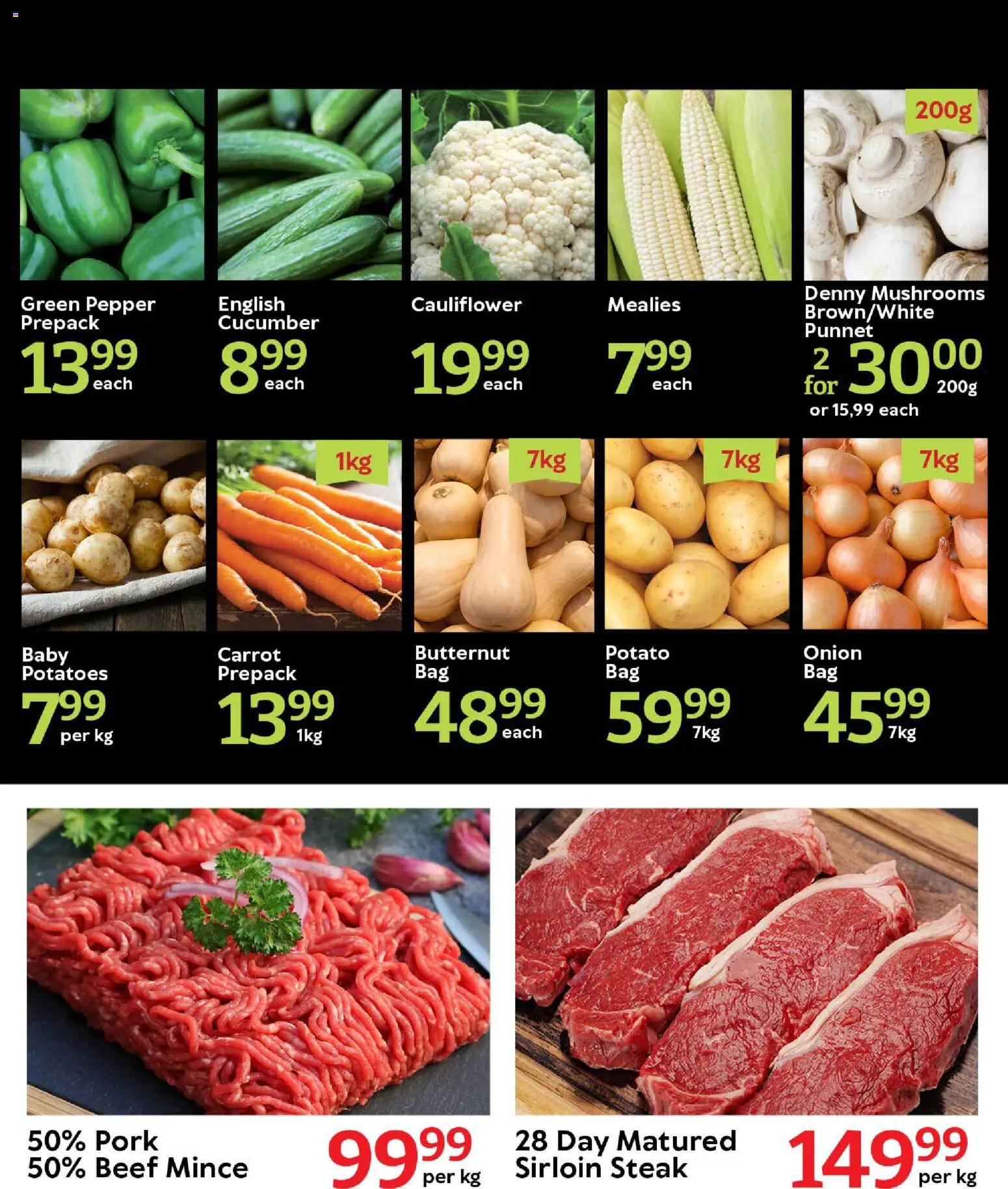 New Oxford Freshmarket catalogue – valid from 06.01.2026 | Page: 2 | Products: Mushrooms, Steak, Beef, Potatoes