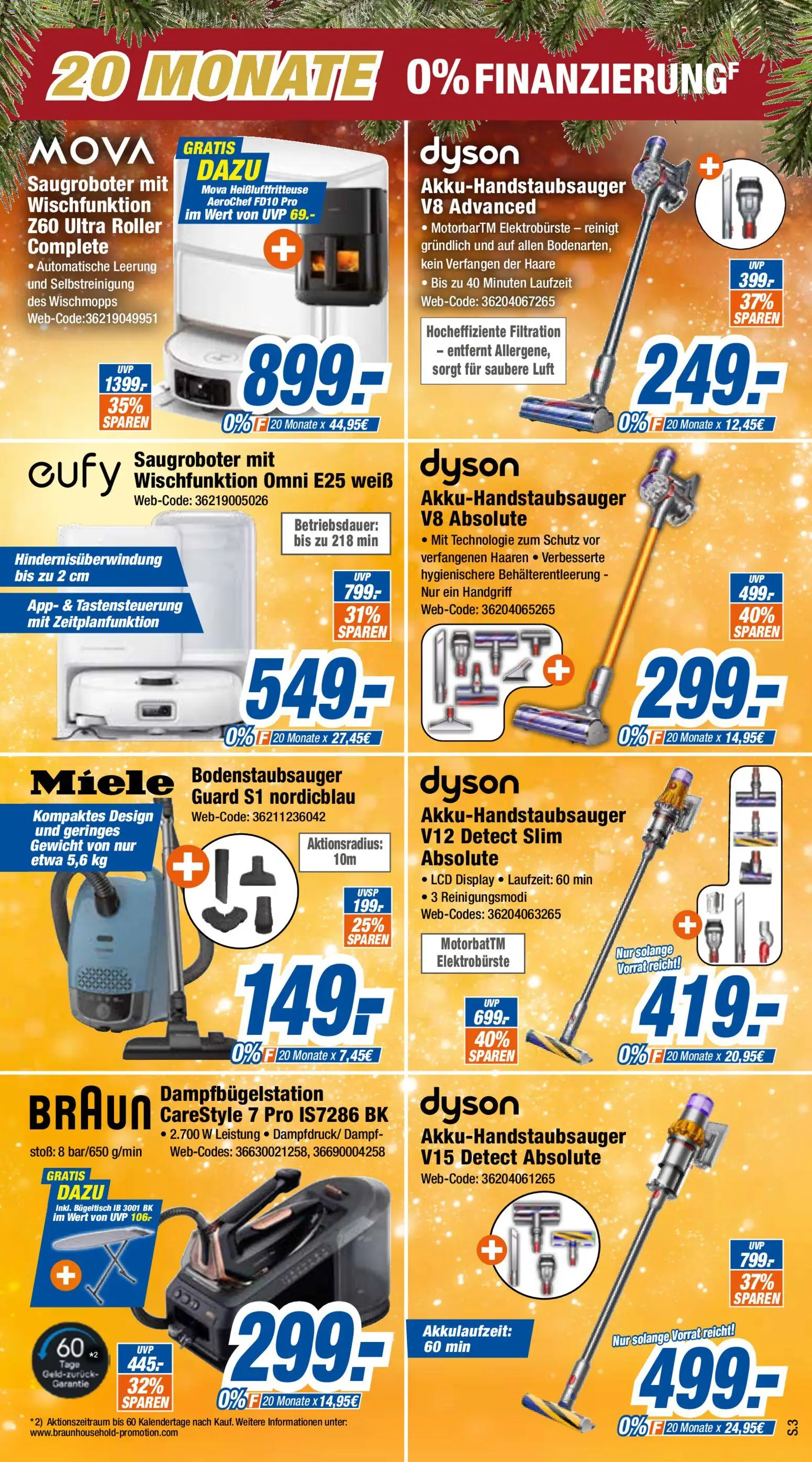 Expert Prospekt 	 – gültig ab 08.12.2025 | Seite: 3 | Produkte: Miele, Dyson, Gewicht, Heißluftfritteuse