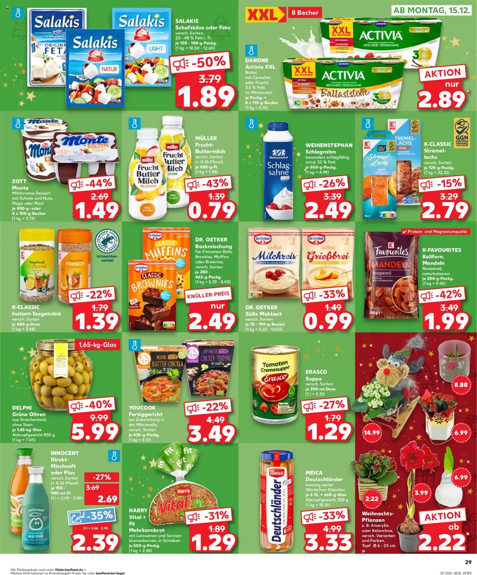 Kaufland prospekt Kiel	 – gültig ab 11.12.2025 | Seite: 29 | Produkte: Youcook, Danone activia, Butter, Lachs