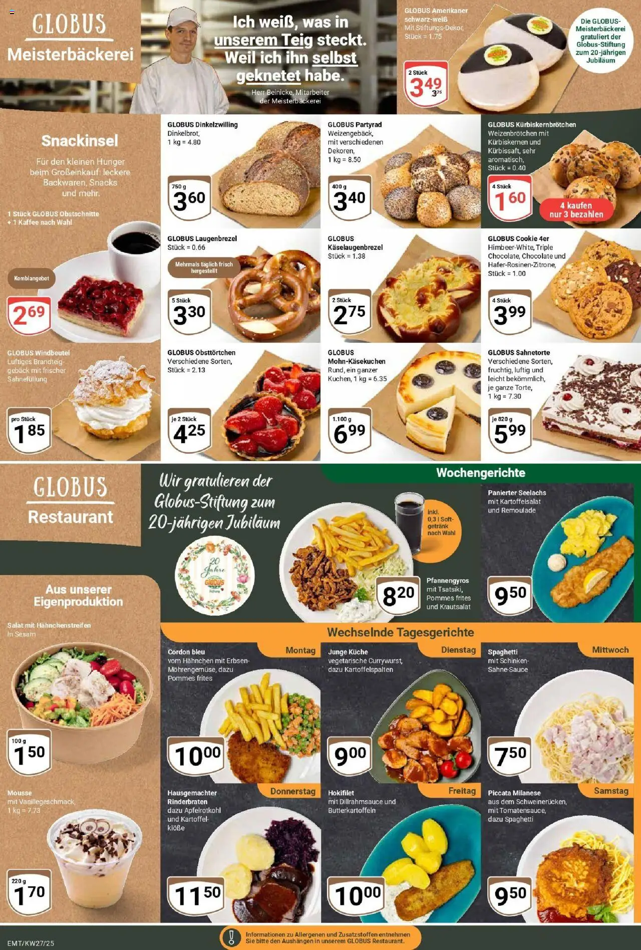 Globus prospekt Mittelhausen	 - gültig ab dem 29.06.2025 | Seite: 11 | Produkte: Kaffee, Küche, Gyros, Sahne