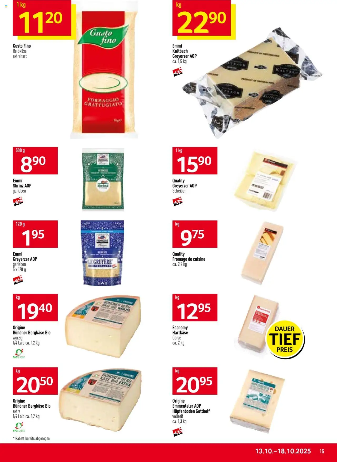 Prodega Aktionen – gültig ab 13.10.2025 | Seite: 15 | Produkte: Käse