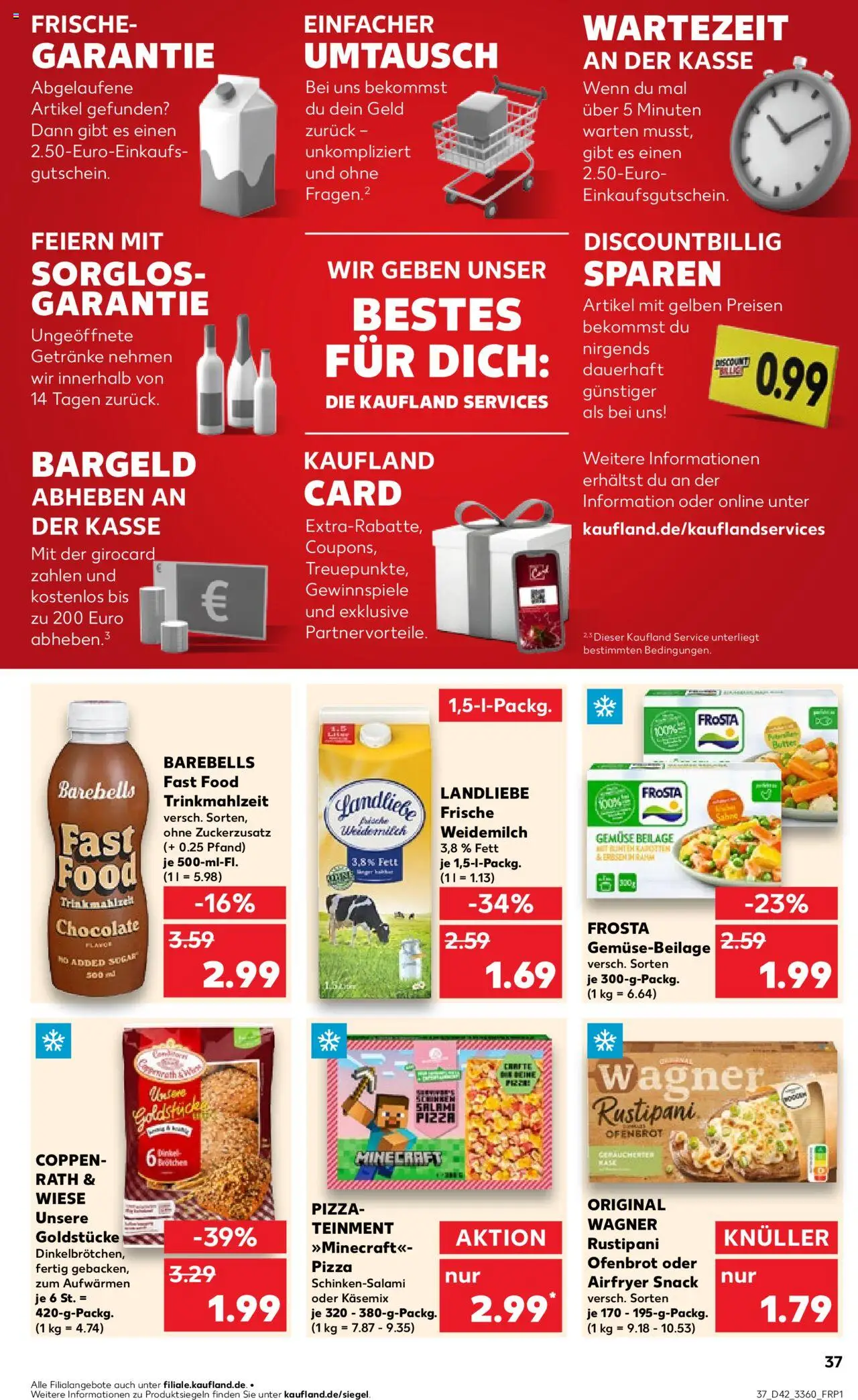 Kaufland prospekt Frankfurt (Oder)	 – gültig ab 16.10.2025 | Seite: 37 | Produkte: Frosta, Pizza, Sahne, Erbsen