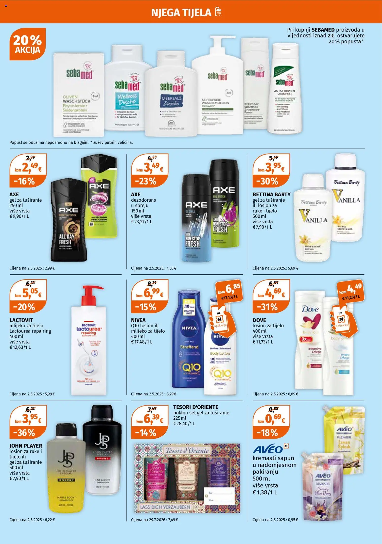 Müller katalog | vrijedi od 23.03.2026 | Stranica: 7 | Proizvodi: Mlijeko za tijelo, Gel za tuširanje, Nivea, Dove