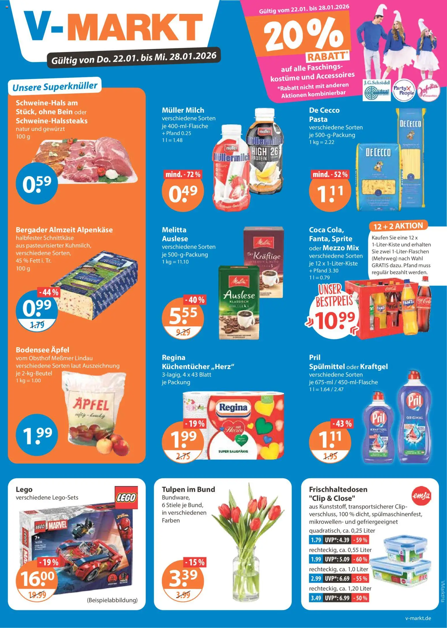 V-Markt - Hallertau / Oberpfalz – gültig ab 22.01.2026 | Seite: 1 | Produkte: Messmer, Pasta, Oder mezzo mix, Pril