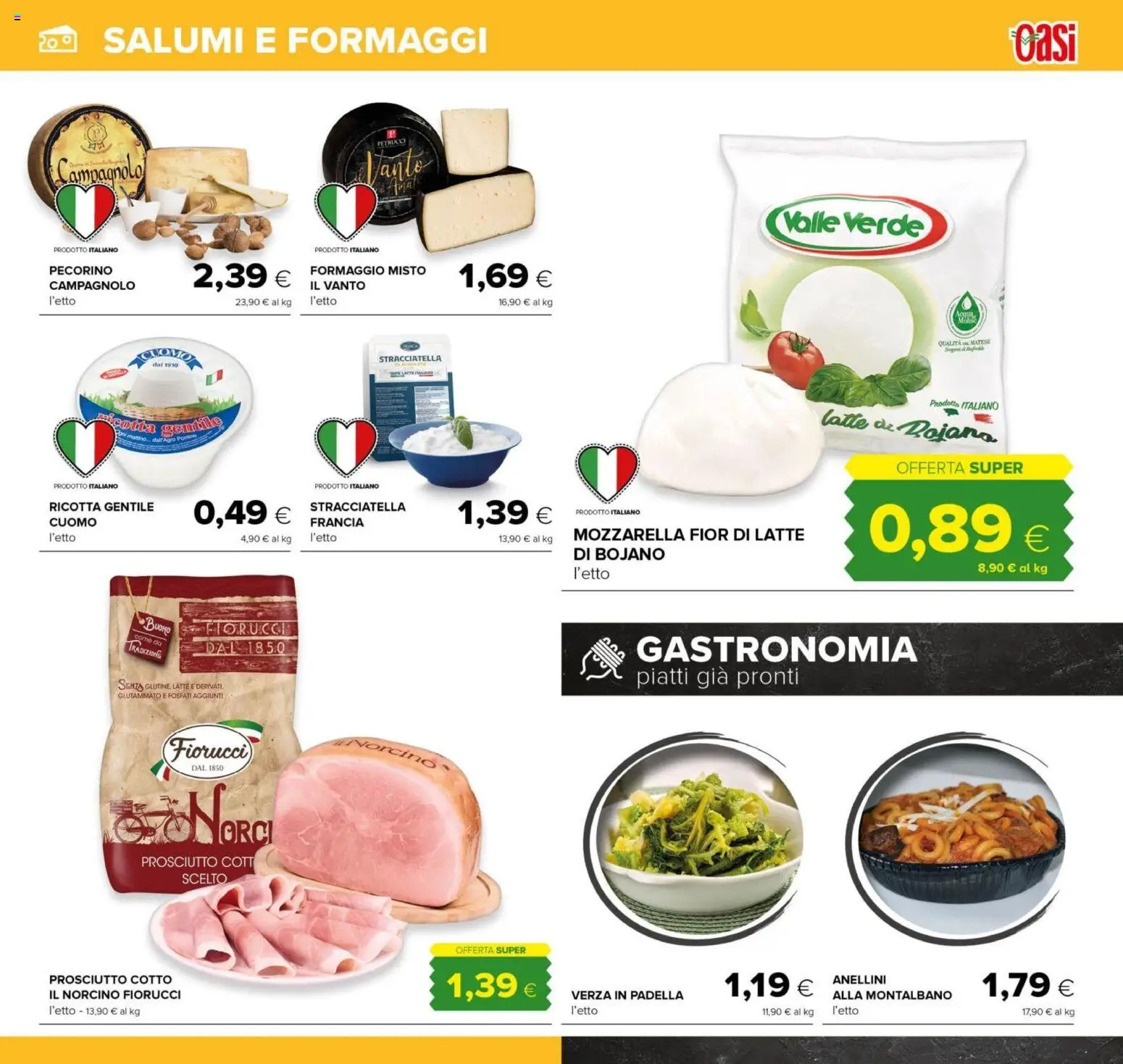 Volantino Oasi del 21.11.2025 | Pagina: 11 | Prodotti: Mozzarella, Latte, Formaggio, Pecorino