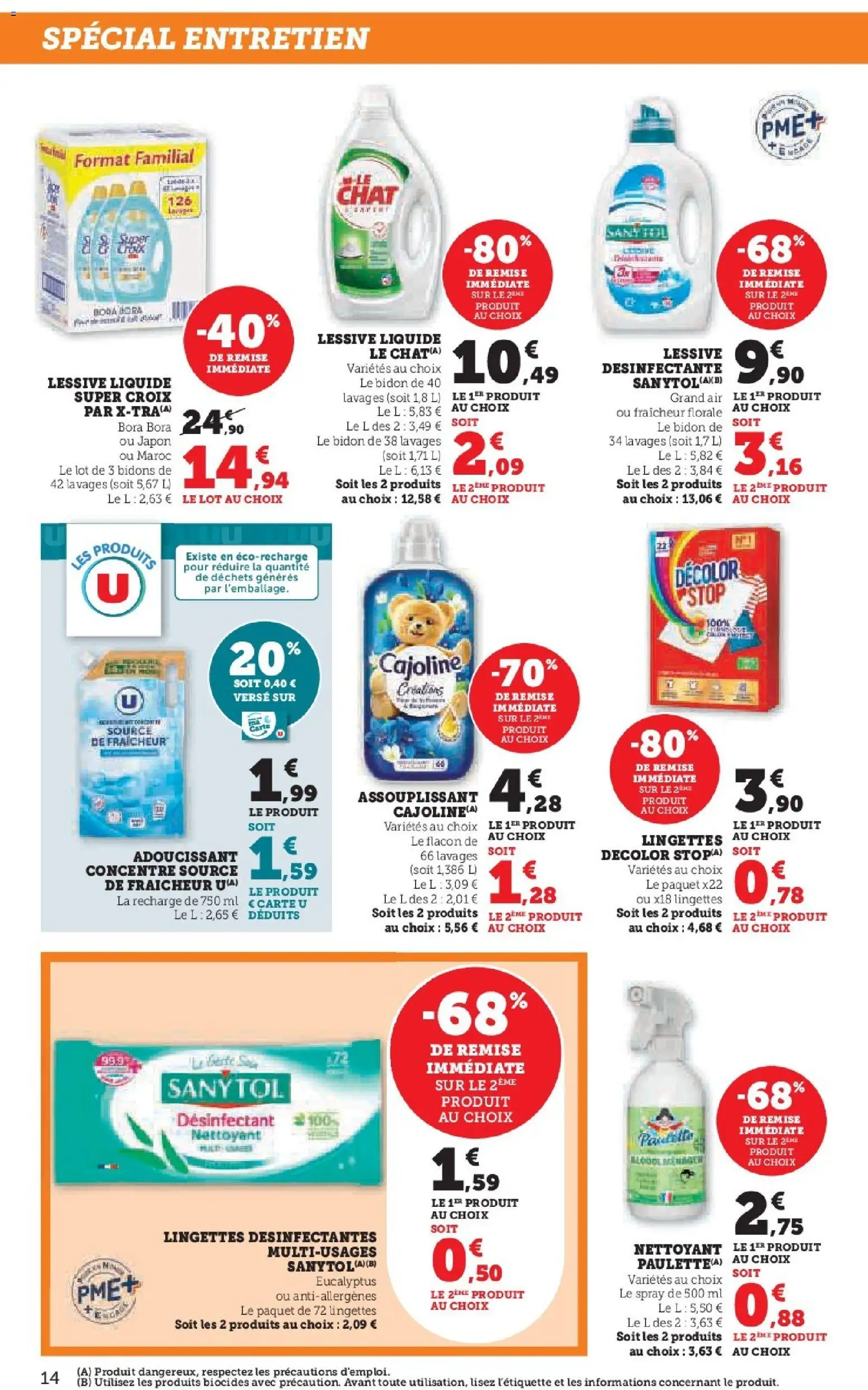 {H1} | Page: 14 | Produits: Lessive Liquide, Adoucissant, Lessive