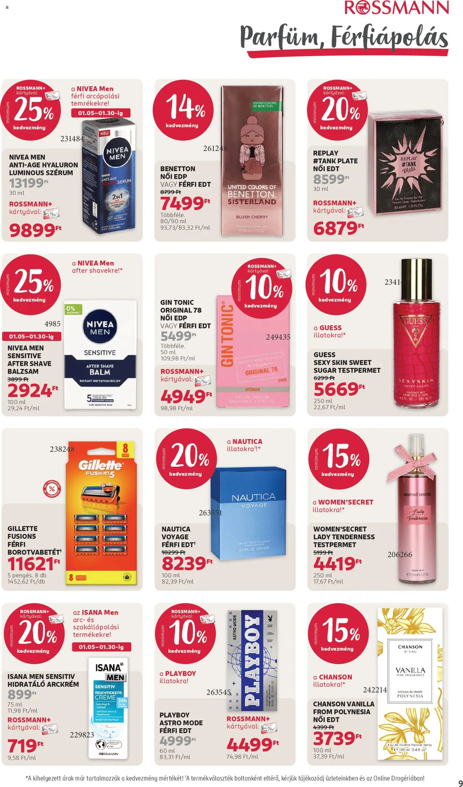 Rossmann akciós ujság - amely érvényes a következő dátumtól: 19.01.2026 | Oldal: 9 | Termékek: Testpermet, Body, Parfüm, Aloe vera