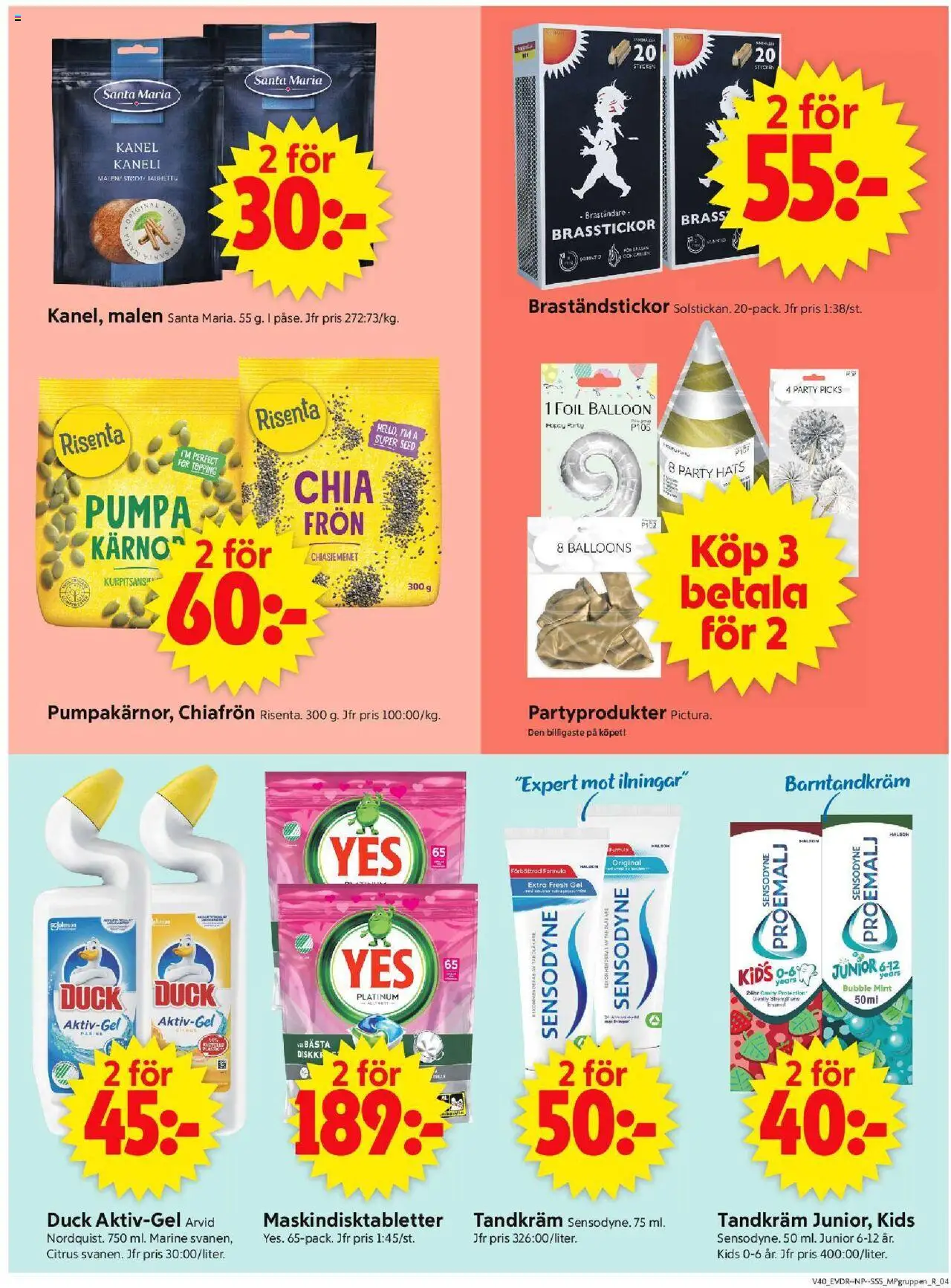ICA Supermarket reklamblad aktuell från 29.09.2025 | Sida: 13 | Produkter: Tandkräm, Kanel, Pumpa