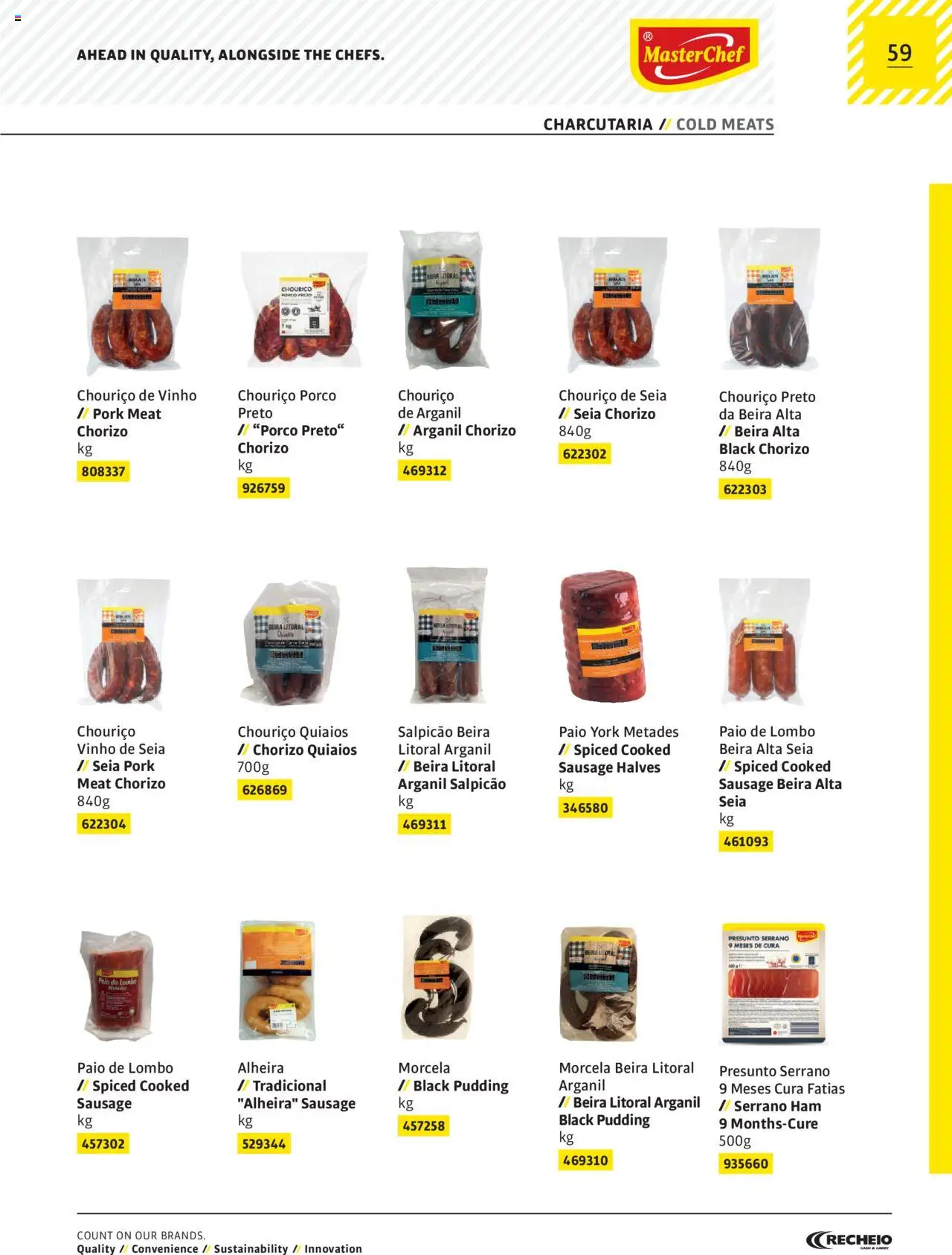 Recheio AS NOSSAS MARCAS │ válido de 19.12.2023 | Página: 59 | Produtos: Salpicão, Lombo, Vinho, Alheira