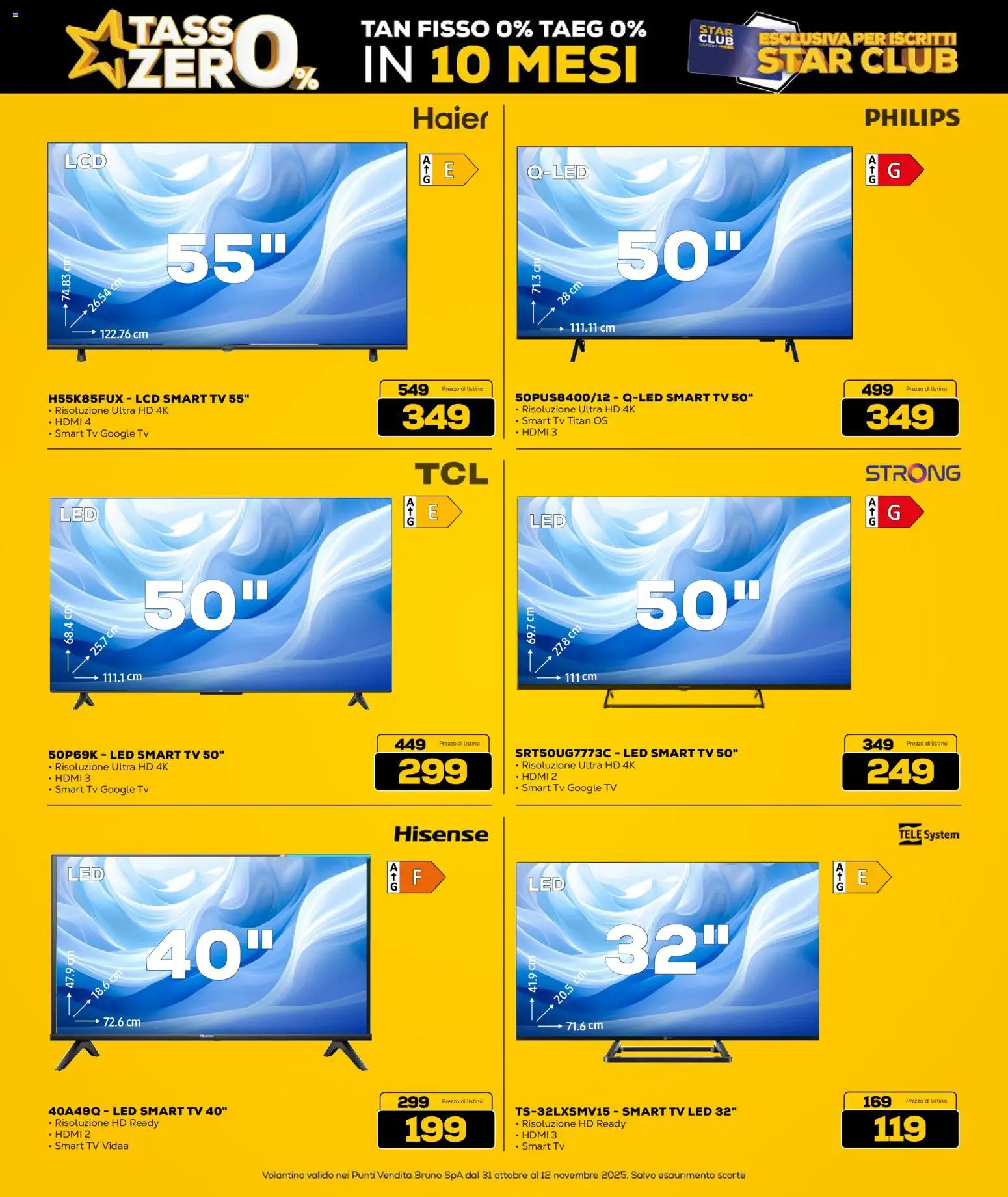 Volantino Euronics del 31.10.2025 | Pagina: 26 | Prodotti: smart TV, TV