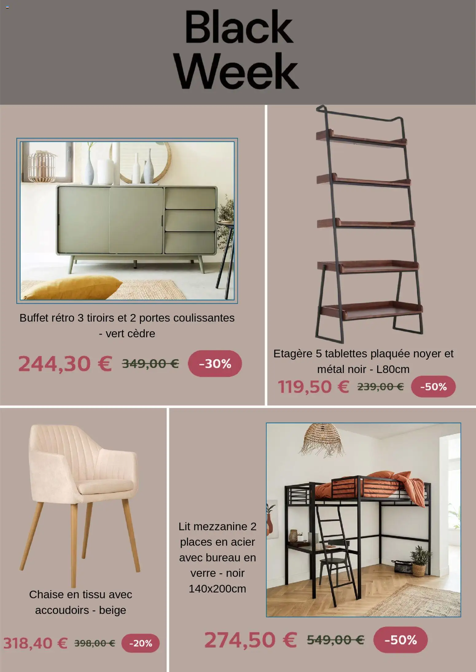 {H1} | Page: 4 | Produits: Bureau, Chaise, Portes, Tiroirs