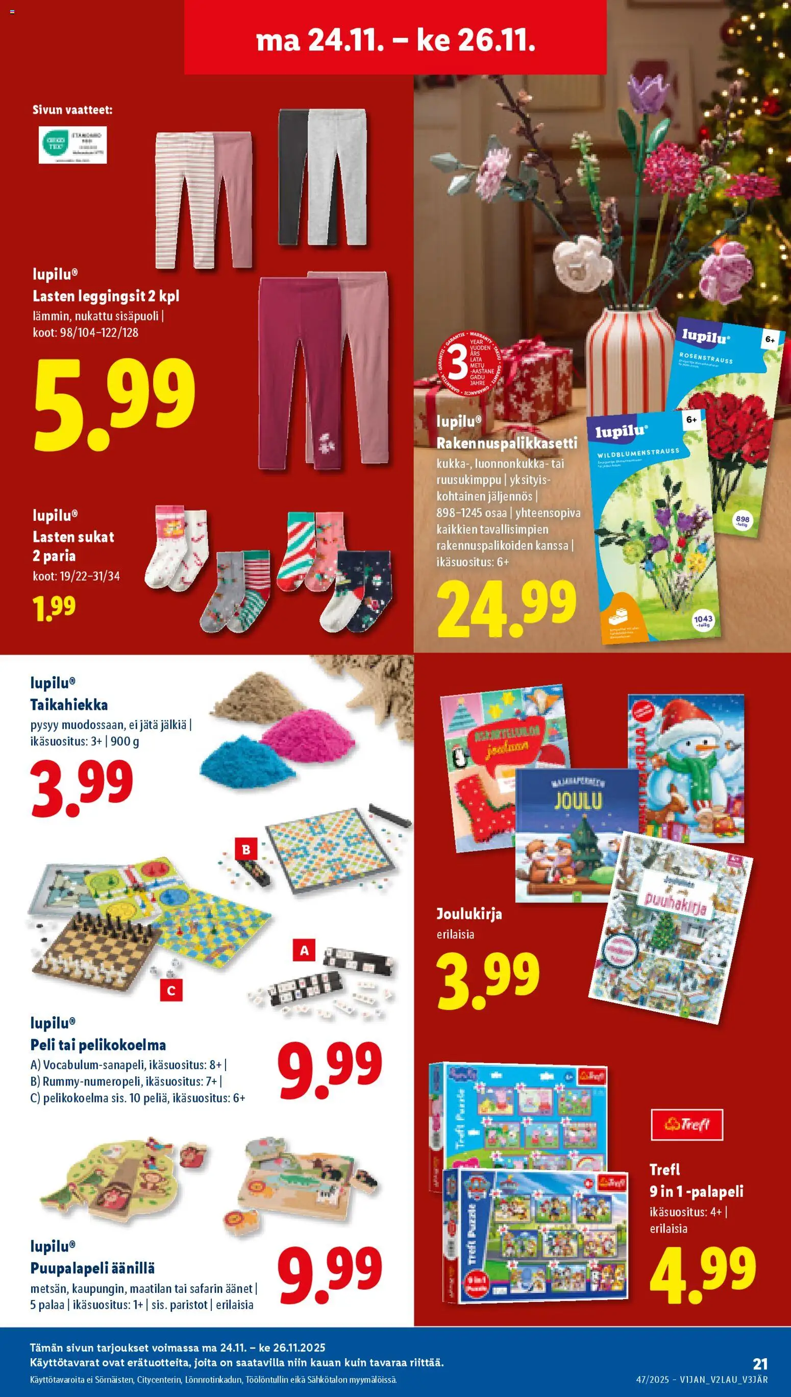 Lidl tarjoukset - Helsinki – voimassa 20.11.2025 alkaen | Sivu: 23 | Tuotteet: Palapeli, Vaatteet, Leggingsit, Peli